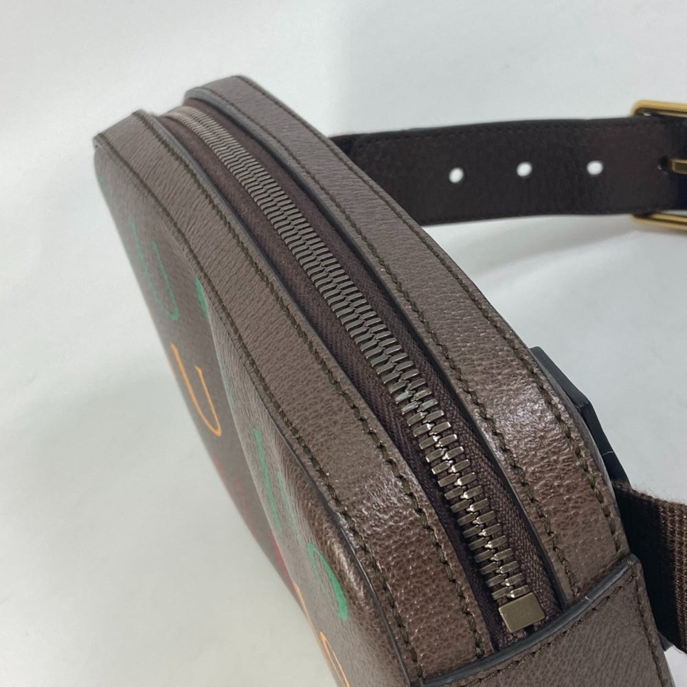 GUCCI 602695 Cross Belt Bag 100th Anniversary Shoulder Body Leather Men's Brown L-230928-1 — New - Store Return