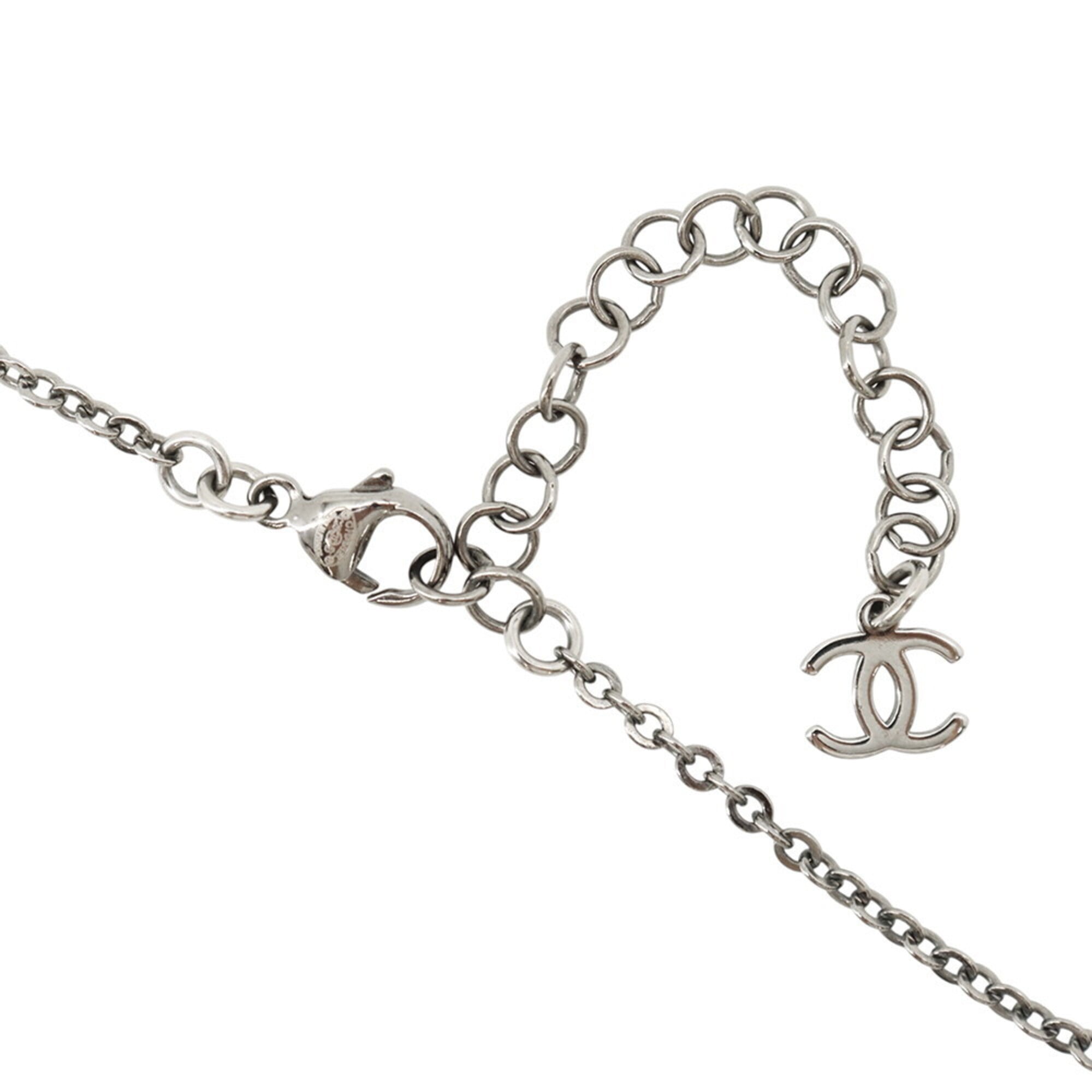 Chanel Necklace Coco Mark Faux Pearl Rhinestone C25B CHANEL Women's NECKLACE — Like New