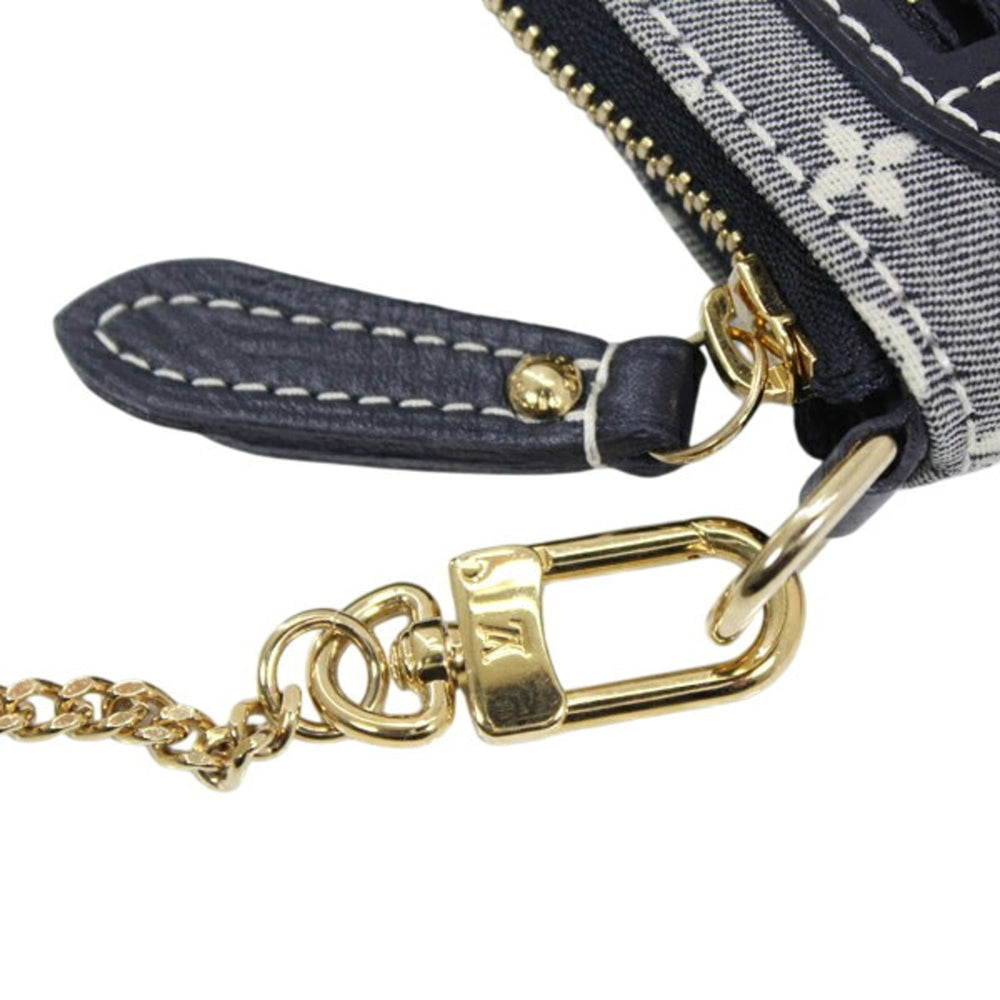 LOUIS VUITTON Mini Pochette Accessoires Monogram Idylle Canvas Navy Pouch Handbag M62998 KM3351 — Like New