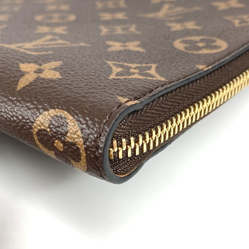 LOUIS VUITTON M82540 Monogram Pochette Jour, a clutch bag with an L-shaped zipper and canvas, suitable for men women, in brown, like new — Like New