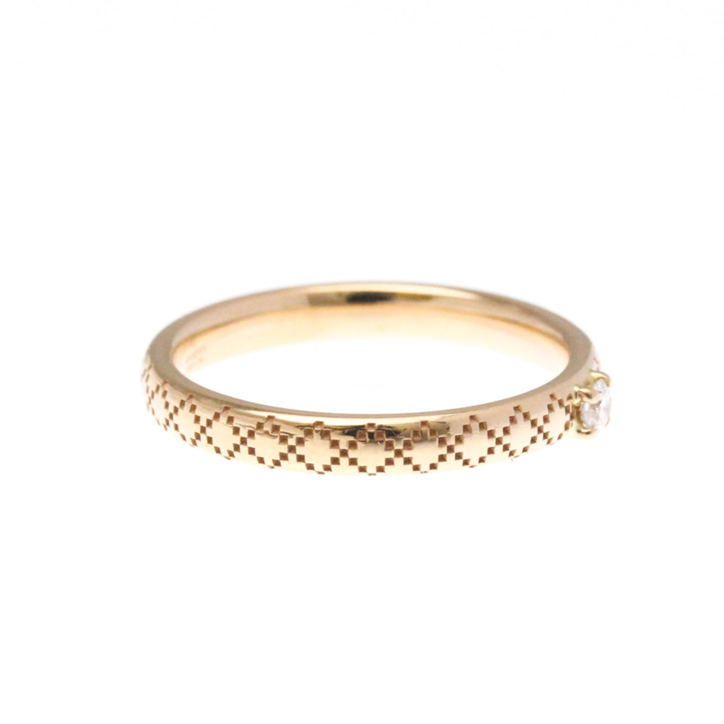 Gucci Diamantissima Ring 1P Diamond Pink Gold (18K) Fashion Diamond Band Ring Pink Gold