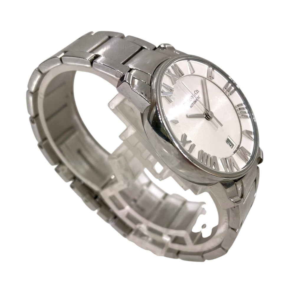 Tiffany & Co. Atlas Dome Watch, Total Weight 64g, Stainless Steel, Automatic Movement, Silver Dial, Z1830.68.10A21A00A — Good