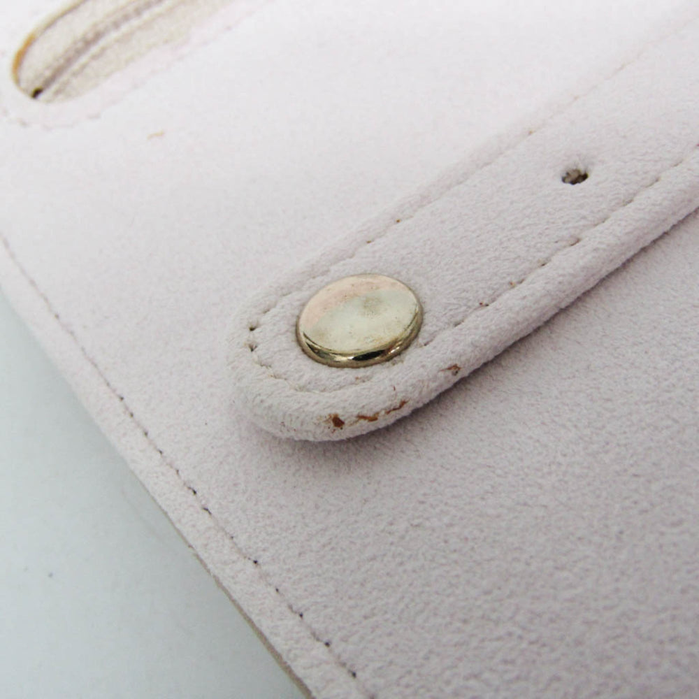 Chanel Matelasse 2.55 Jewelry Case Women's Leather Clutch Bag Light Pink — Like New