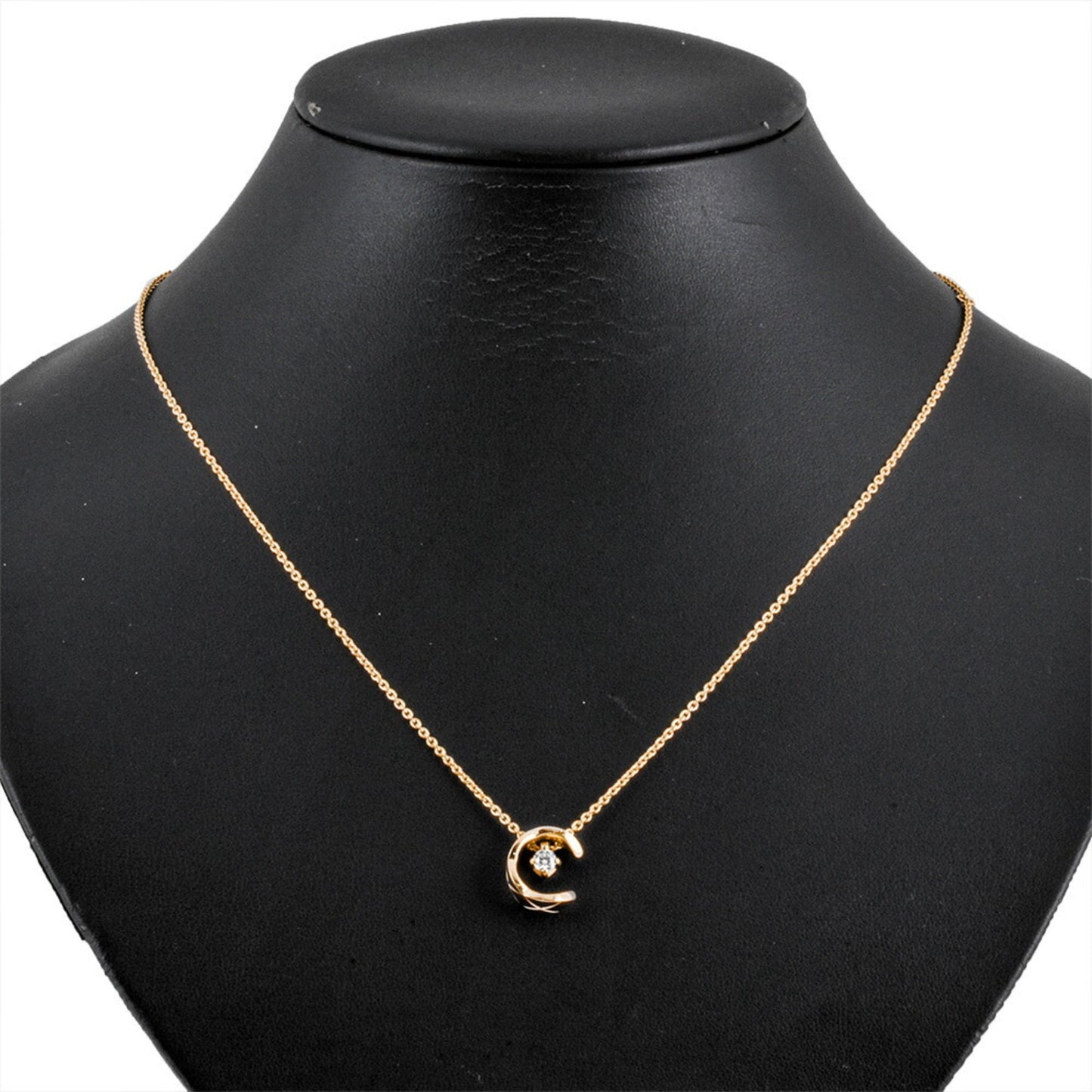 CHANEL Coco Crush Diamond Necklace J12102 18KPG 7.9g Pink Gold Beige Women's