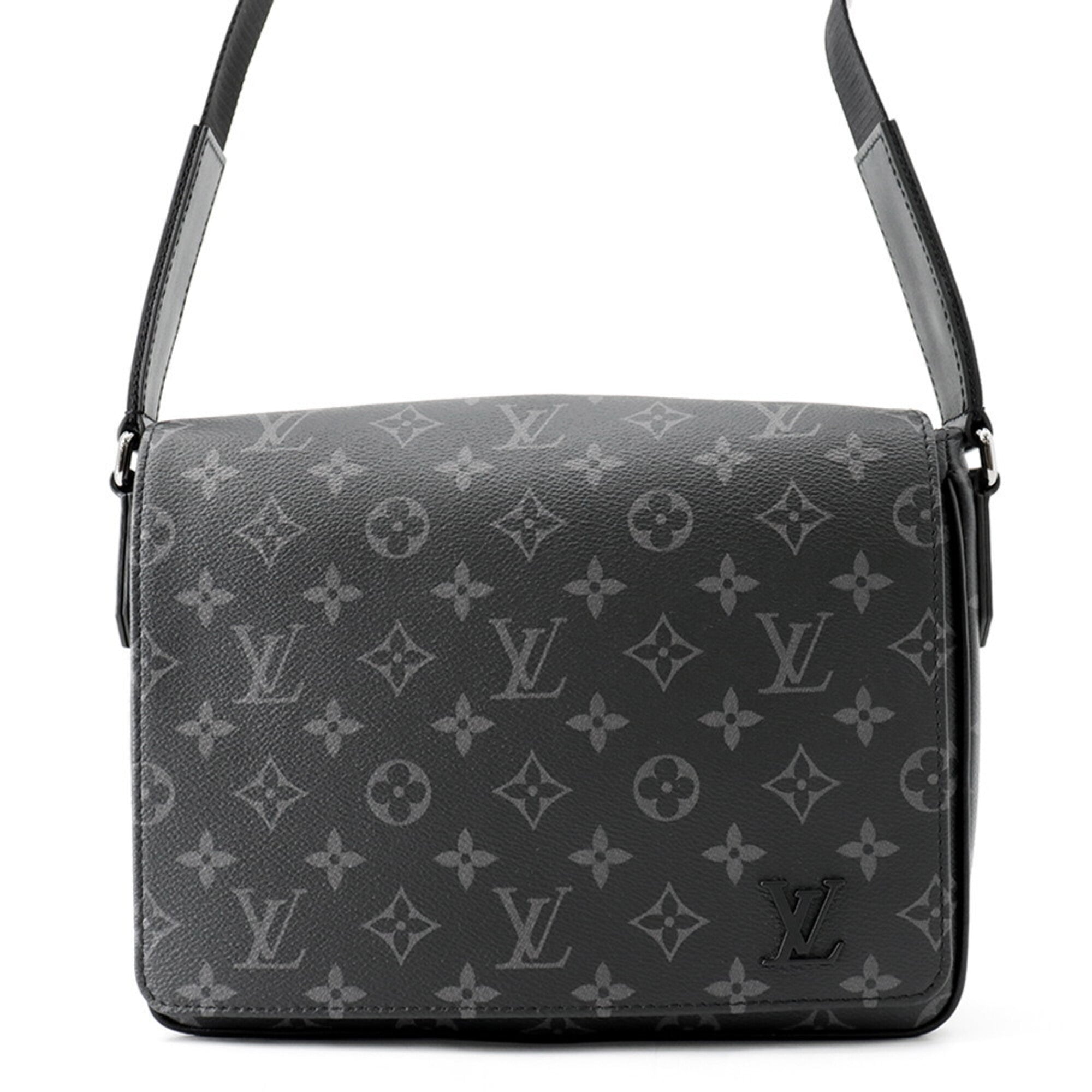 Louis Vuitton Shoulder Bag Monogram Eclipse District PM NV3 M46255 LOUIS VUITTON Men's Black Handbag — Like New