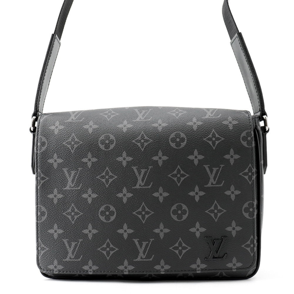 Louis Vuitton Shoulder Bag Monogram Eclipse District PM NV3 M46255 LOUIS VUITTON Men's Black Handbag — Like New