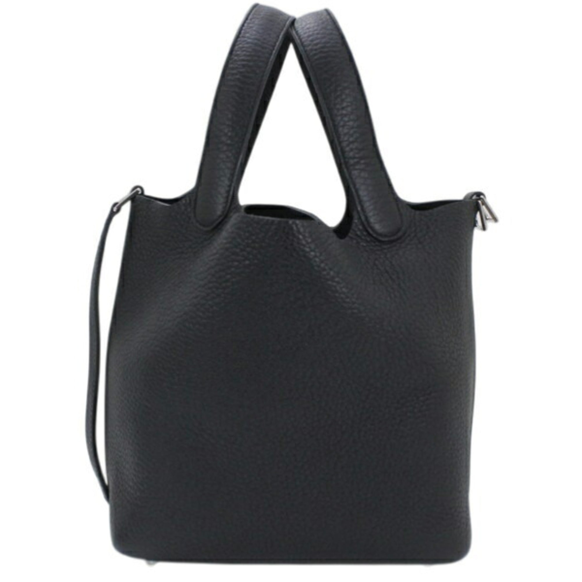 Hermes Picotin Lock PM 18 Handbag, Black, Taurillon Clemence Leather, HERMES Tote Bag, Women's T6165 — Like New