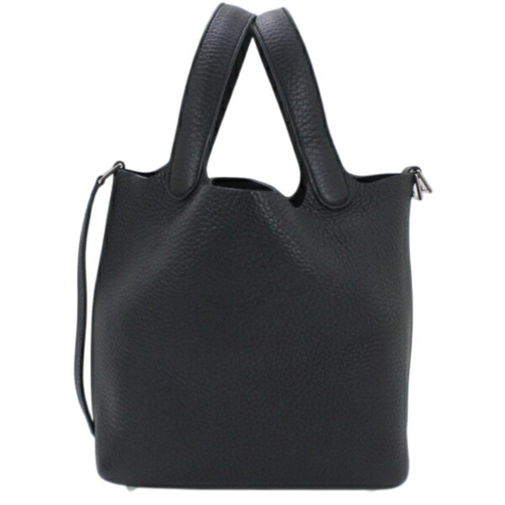 Hermes Picotin Lock PM 18 Handbag, Black, Taurillon Clemence Leather, HERMES Tote Bag, Women's T6165 — Like New