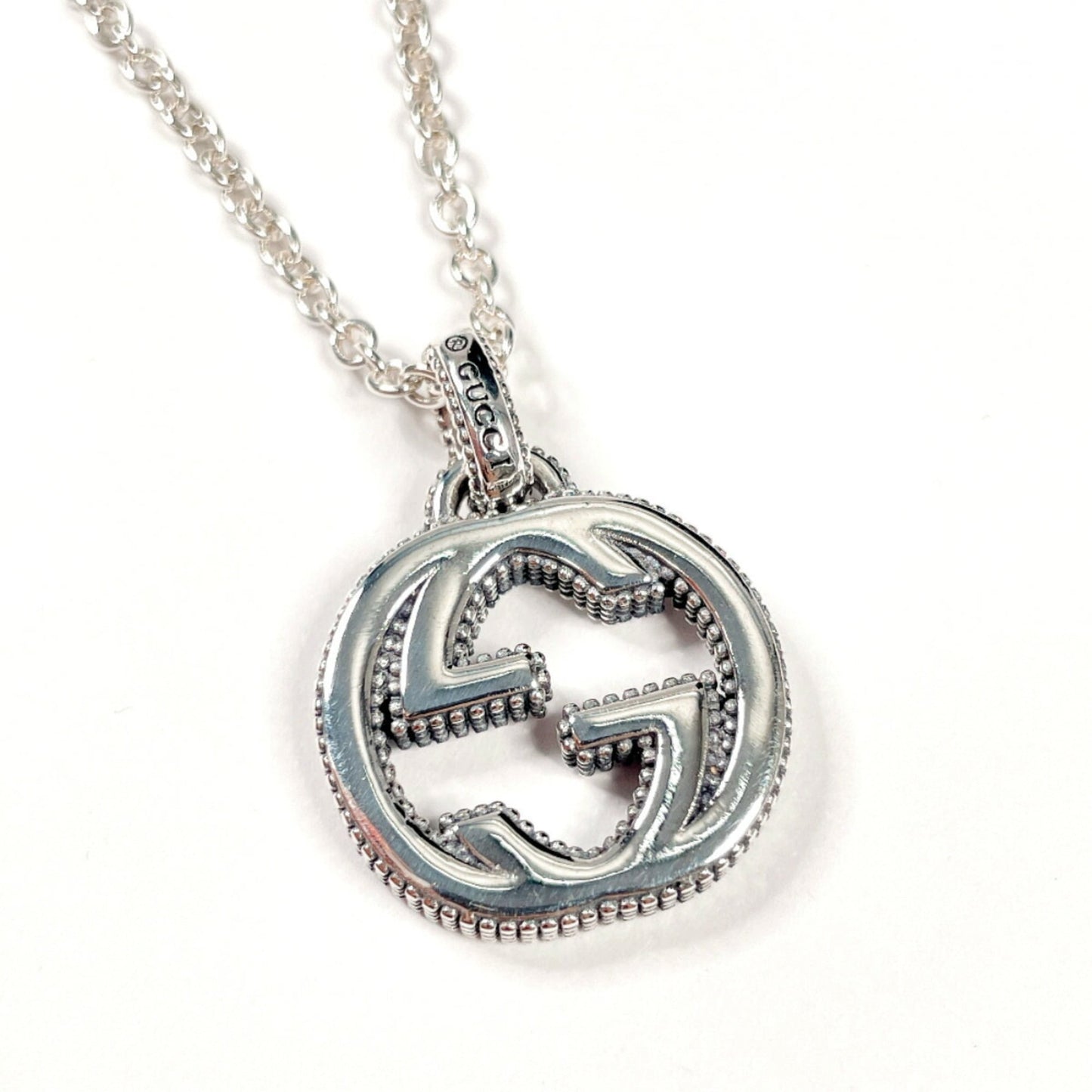 GUCCI Interlocking G Necklace in 925 Sterling Silver, Unisex