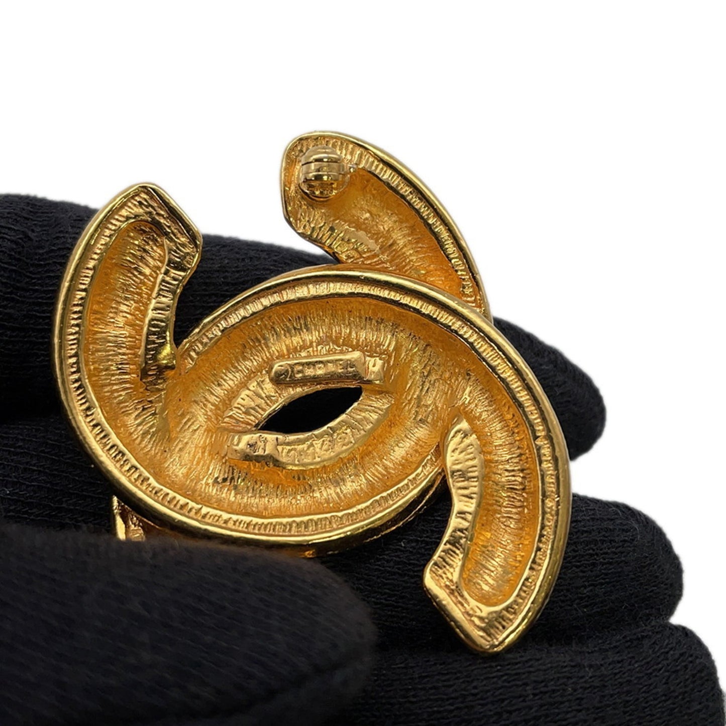 Chanel Coco Mark Matelasse Metal Brooch CHANEL