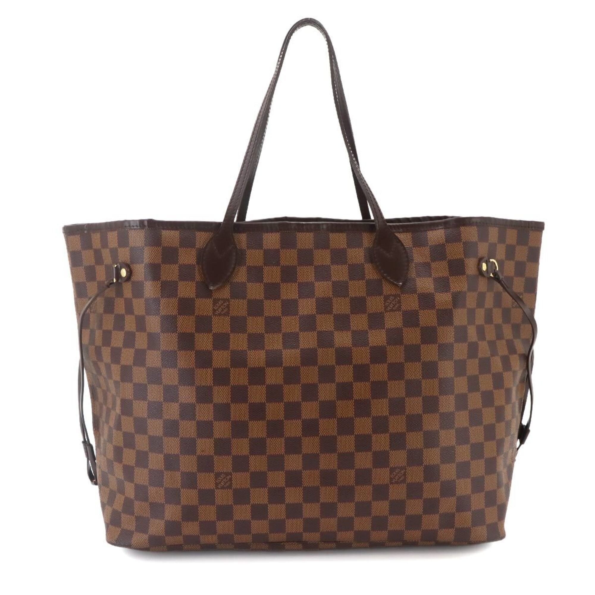 Louis Vuitton Neverfull GM Damier Tote Handbag, Ebene Cerise, N51106, Gold Hardware — Like New