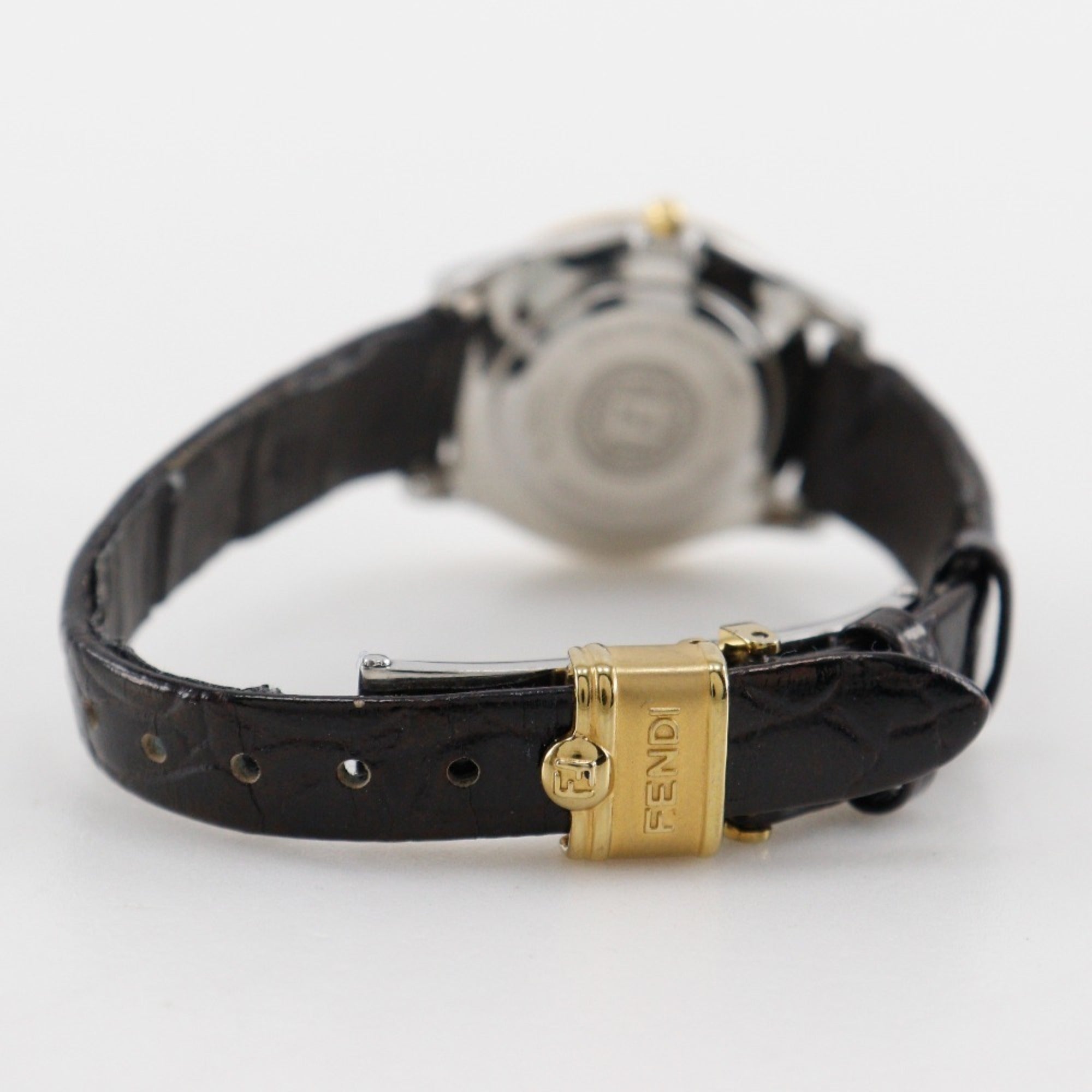 Fendi FENDI Watch 2000L Gold Plated x Stainless Steel Quartz Analog Display White Dial Women's — Good