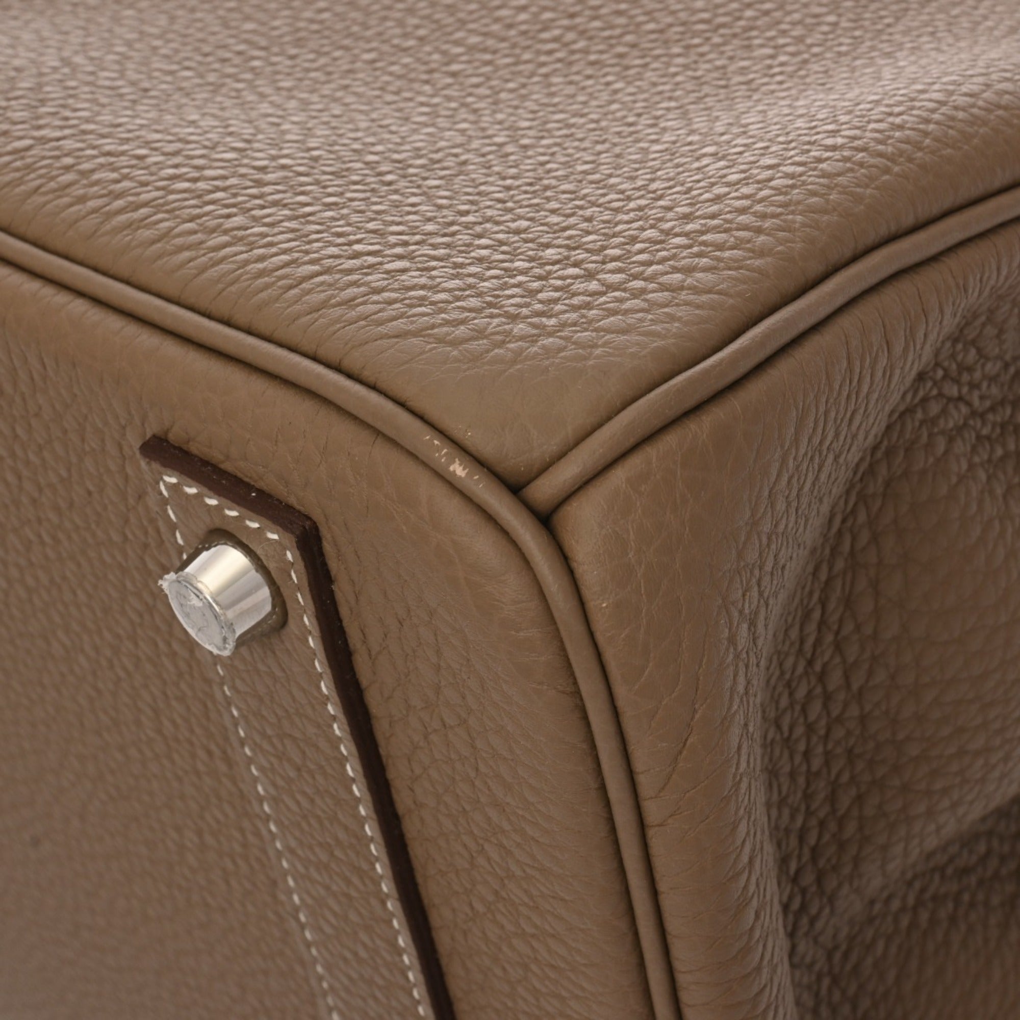 HERMES Birkin 40 Etoupe Z Stamp (circa 2021) Unisex Togo Handbag