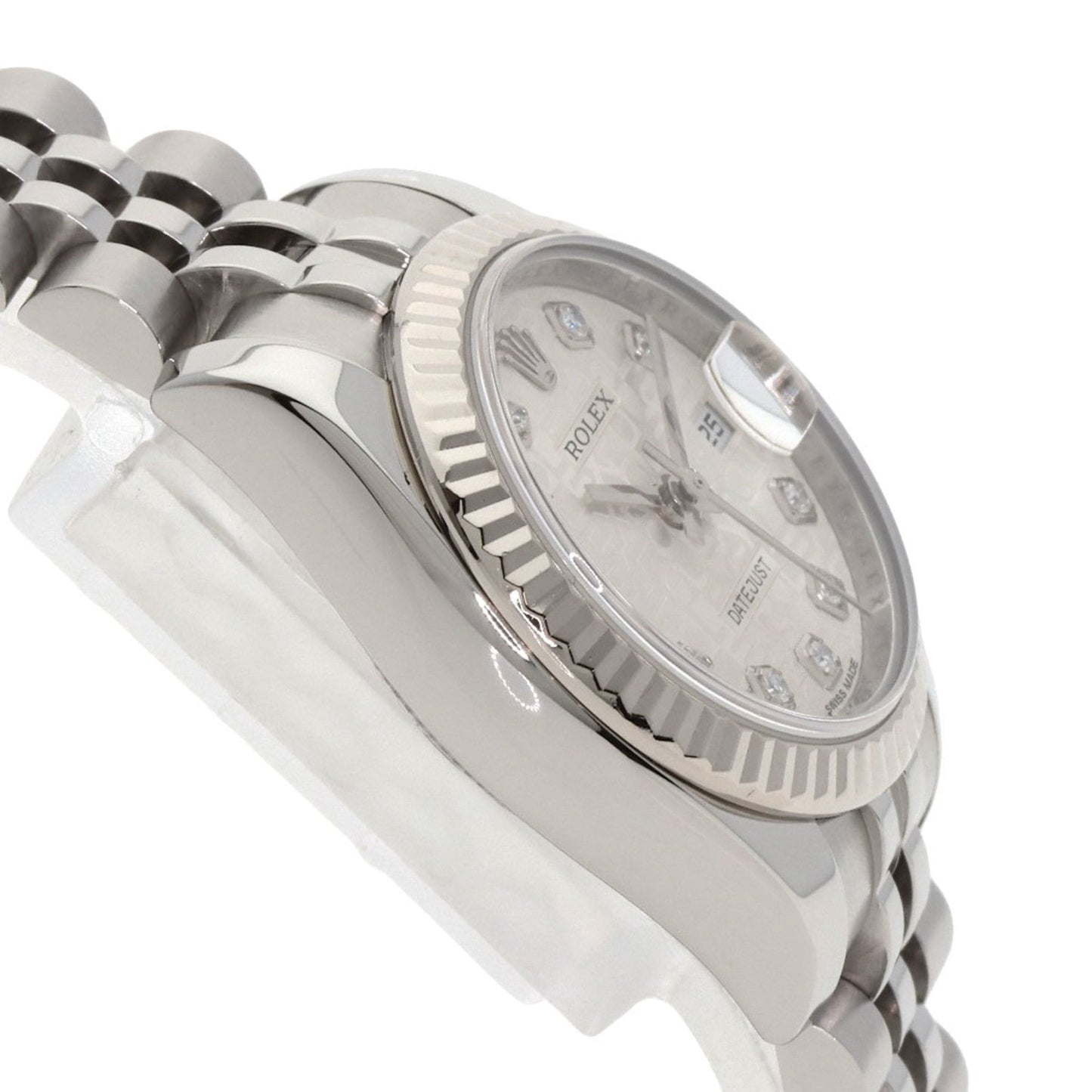 Rolex 179174G Datejust 10-Piece Diamond Watch in Stainless Steel/SS/18K White Gold for Women