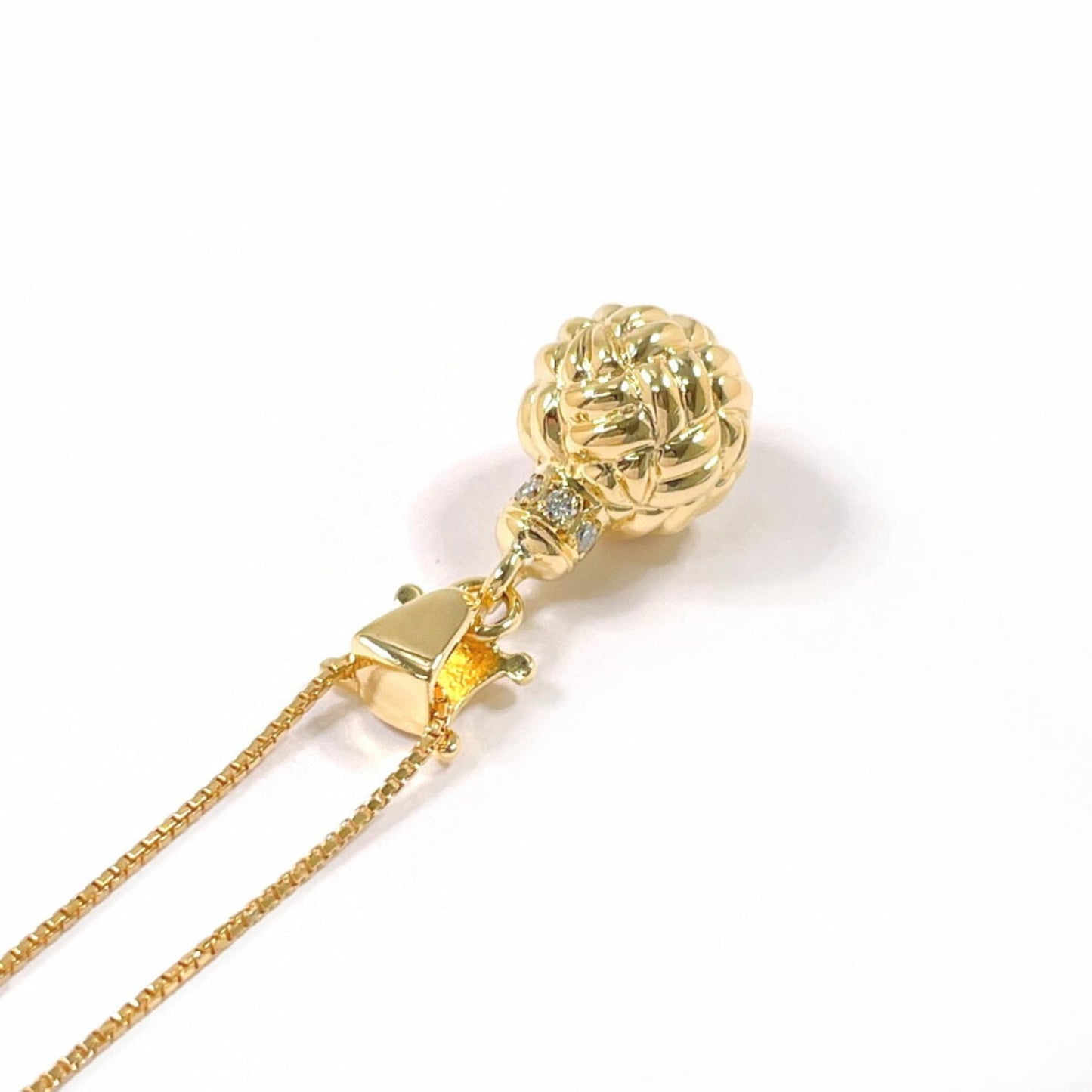 CELINE Triomphe Necklace in 18K Yellow Gold with Diamonds for Women