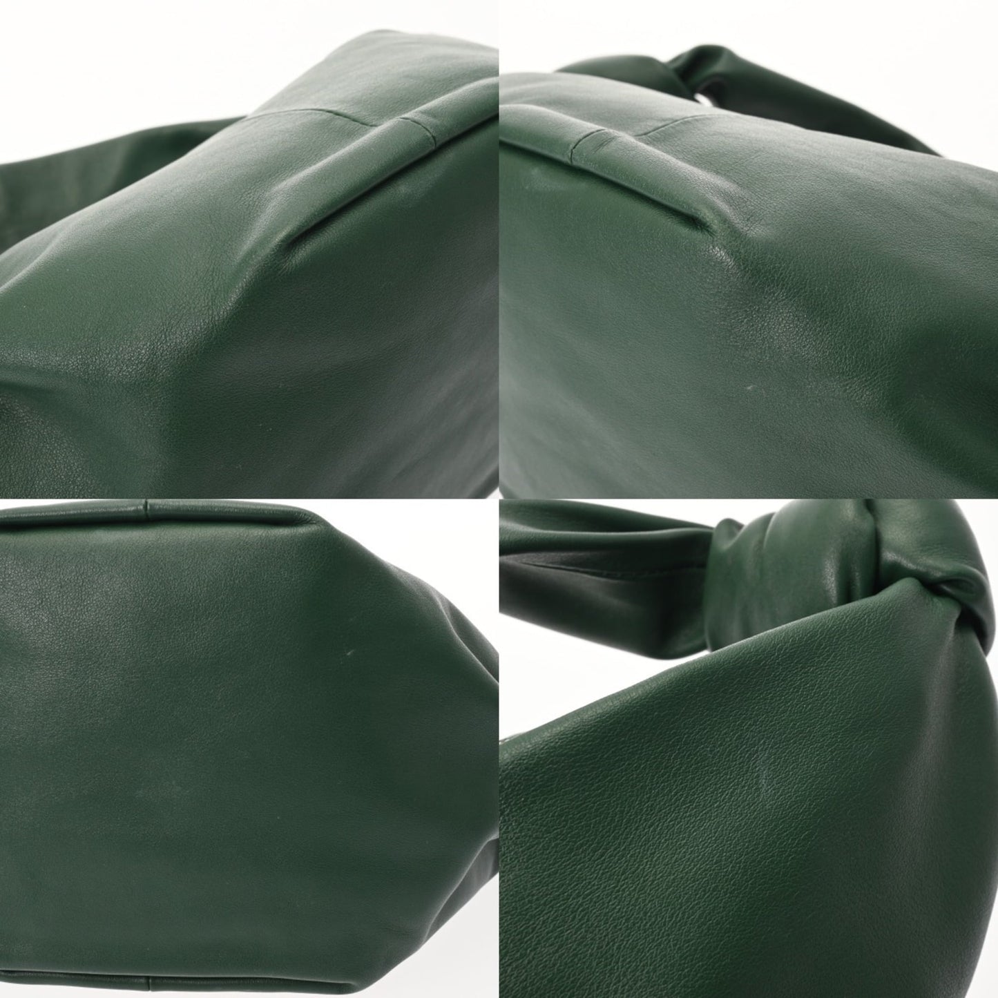 BOTTEGA VENETA Double Knot Green Women's Leather Handbag, A Rank, Pre-owned, Ginzo