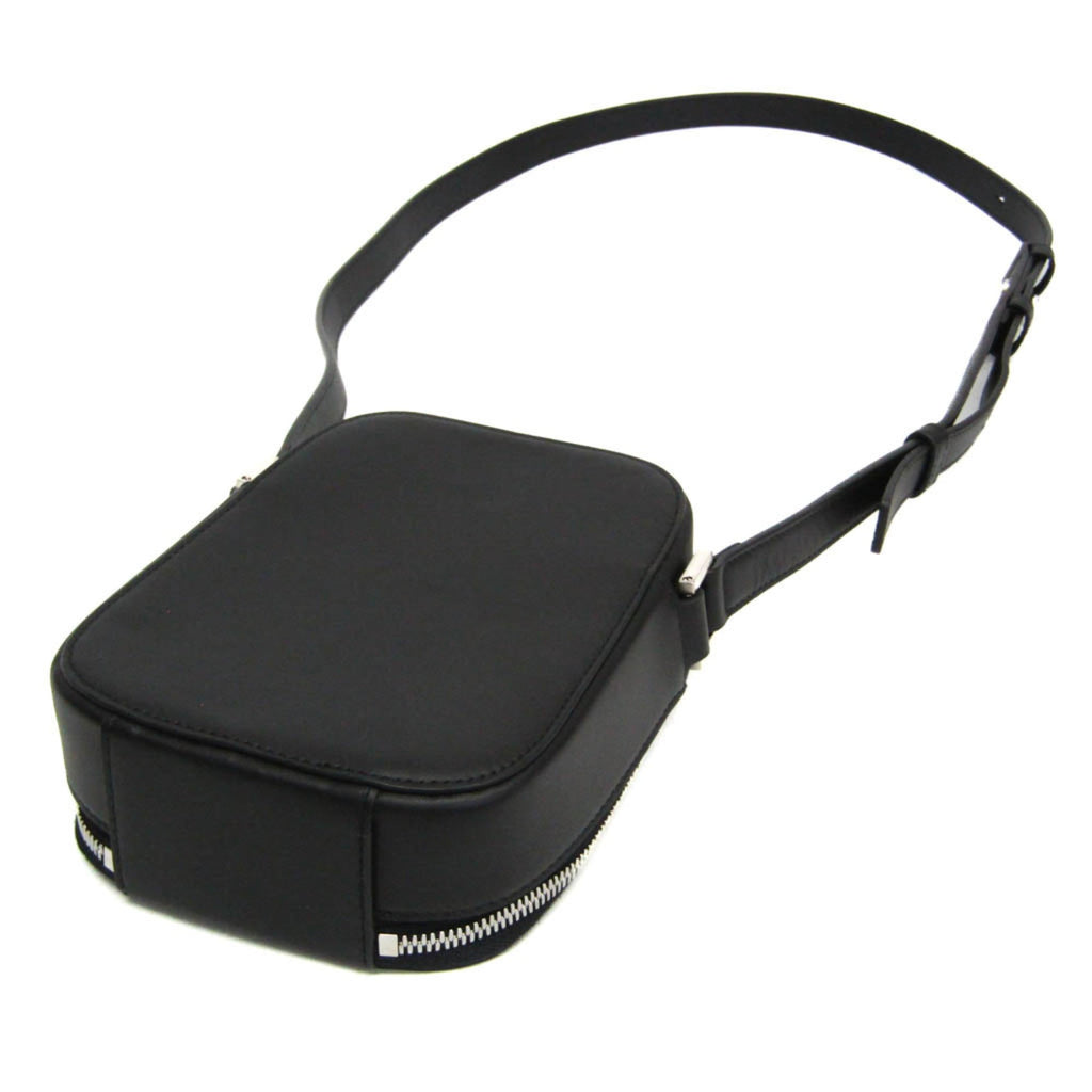 Salvatore Ferragamo AU-24 1469 Men's Leather Shoulder Bag Black