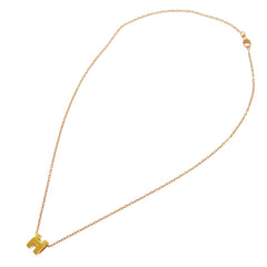 Like new Hermes Mini Pop H Yellow Rose Necklace 1027 HERMES — Like New