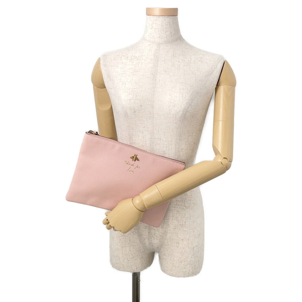 Gucci Animalier Leather Clutch Bag 460187 GUCCI Bee