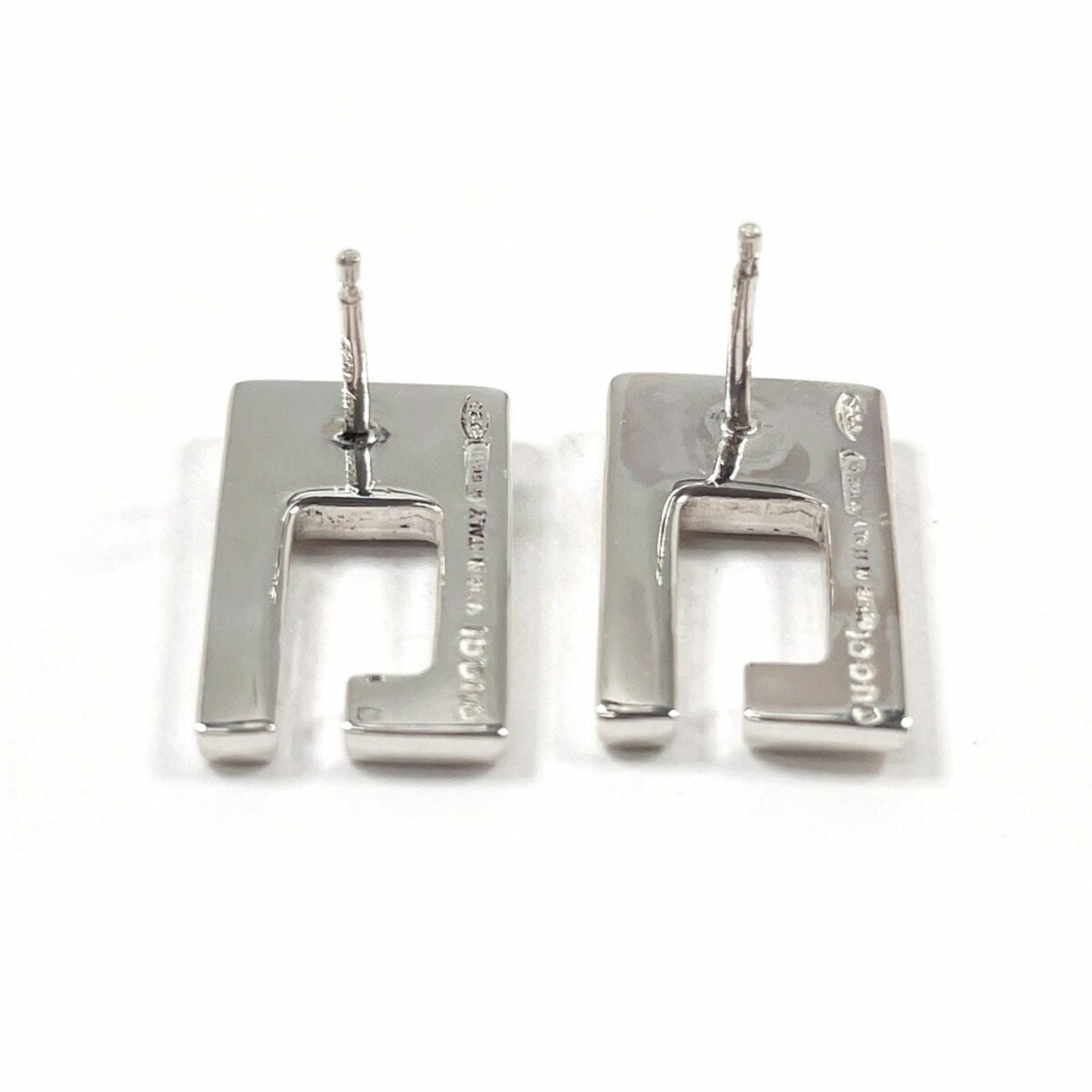 GUCCI G earrings in 925 silver, unisex