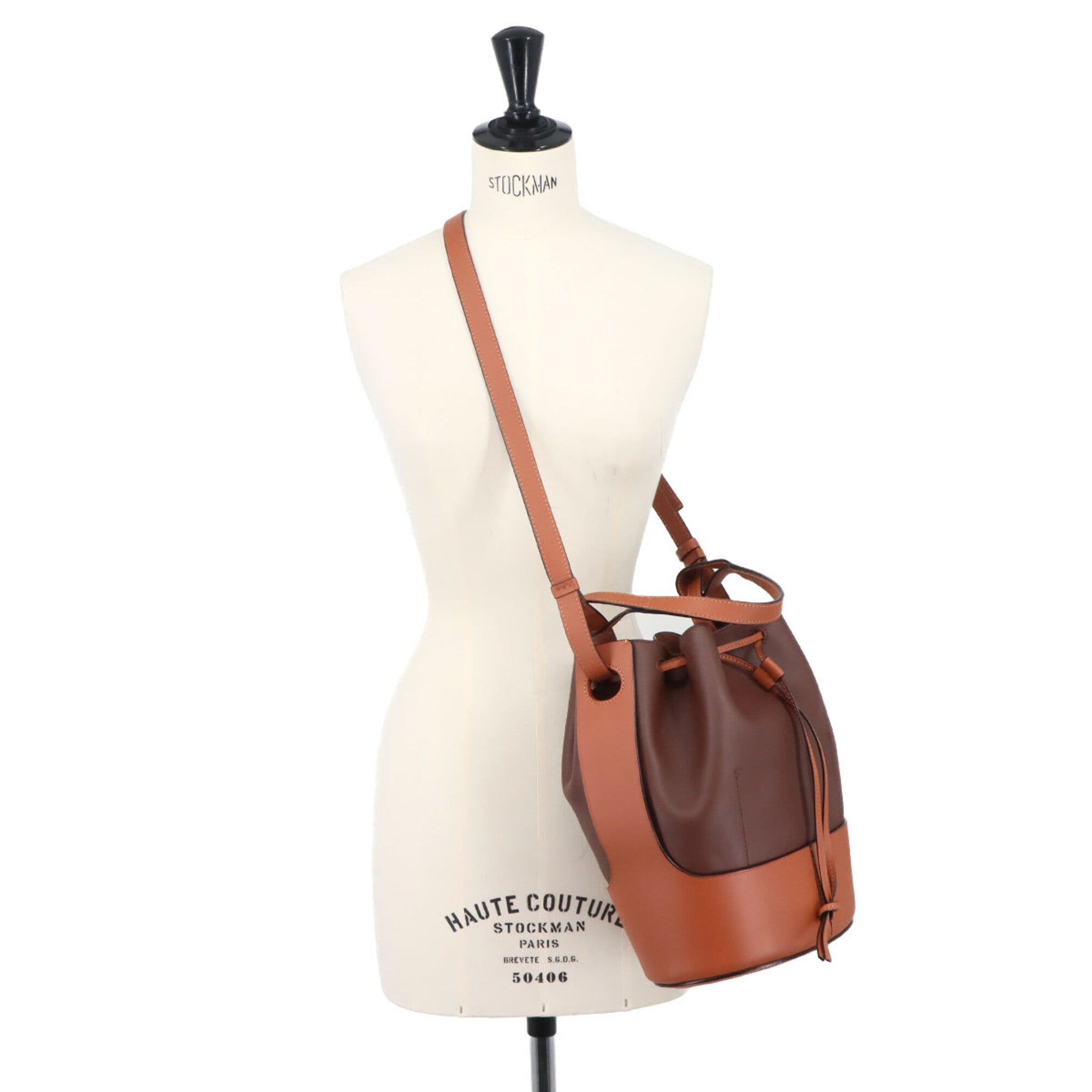 Loewe Balloon Medium 2-way Hand/Shoulder Handbag, Leather, Brown — Like New
