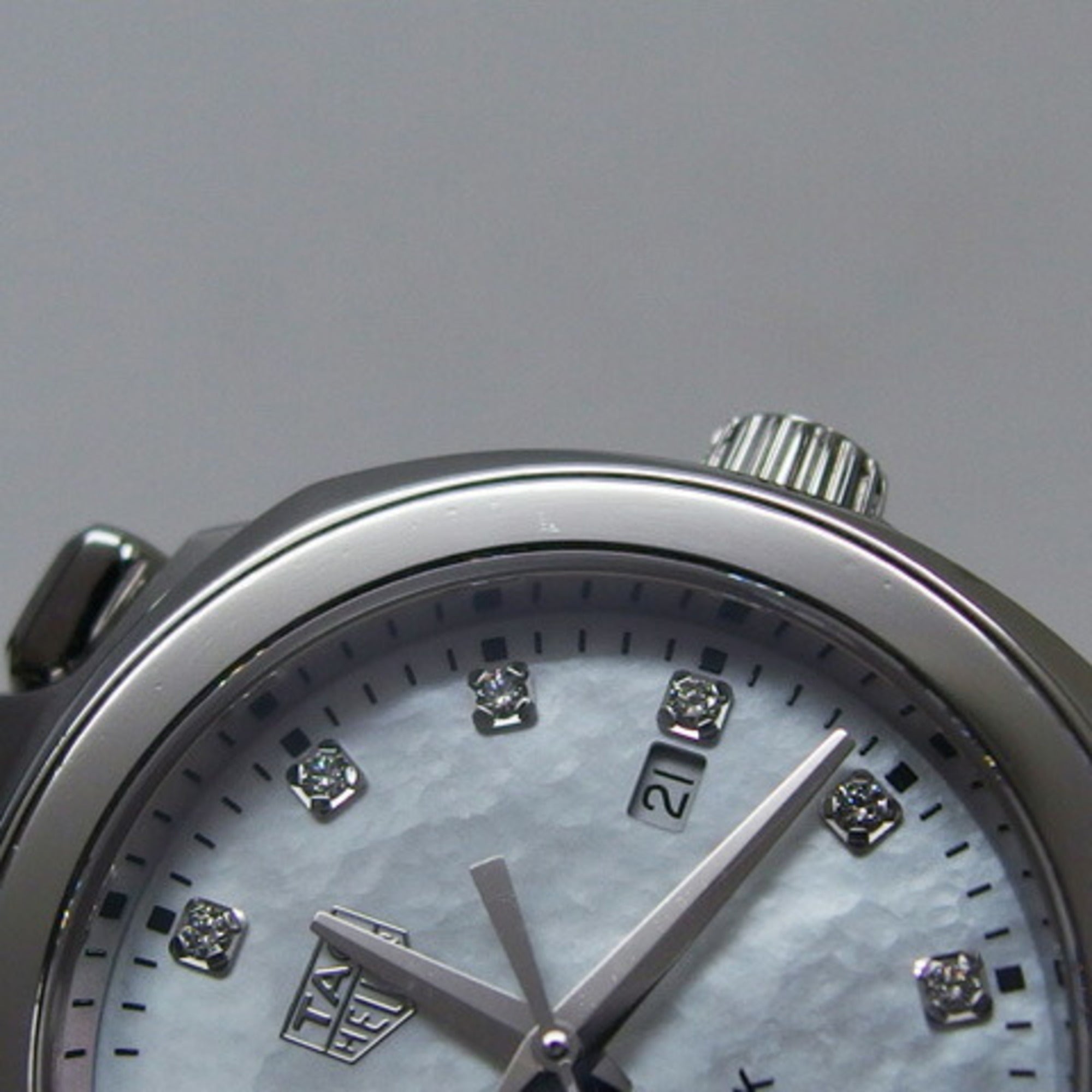 TAG Heuer Link Date 12P Diamond White Shell Dial Ladies Watch — Very Good