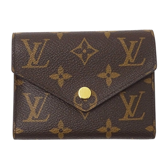 Louis Vuitton Monogram Tri-fold Wallet, Women's Portefeuille Victorine, Fuchsia, M41938, Brown, Pink, Purple, Mini Wallet