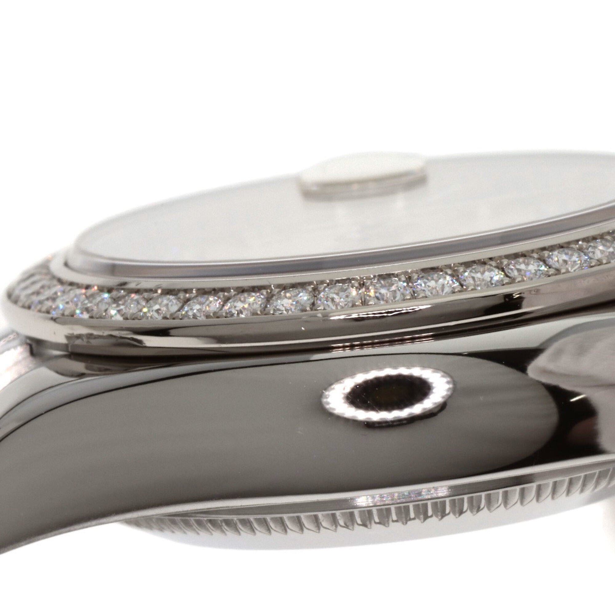 Rolex 179384G Datejust 10-Piece Diamond Bezel Watch in Stainless Steel/SS/18K White Gold with Diamonds, Women's — Good