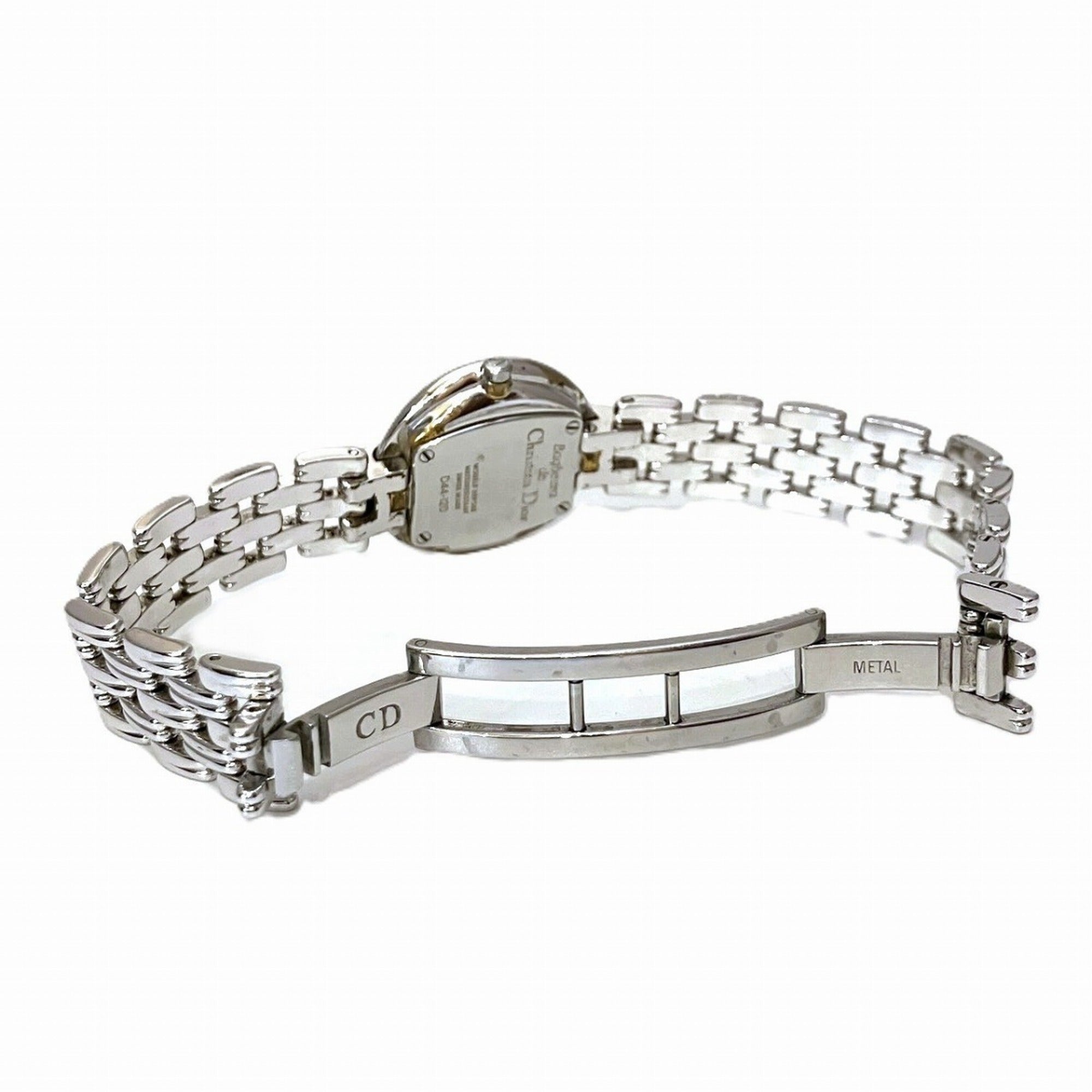 Christian Dior Bacilla watch, total weight 37.8g, stainless steel, quartz movement, gunmetal dial, D44-120 — Good