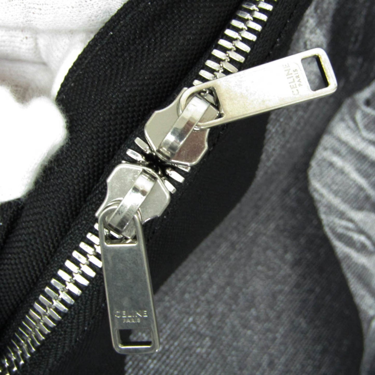 Celine Phono Guitar Print 188382BMH Women's Leather,Nylon Canvas Backpack Black