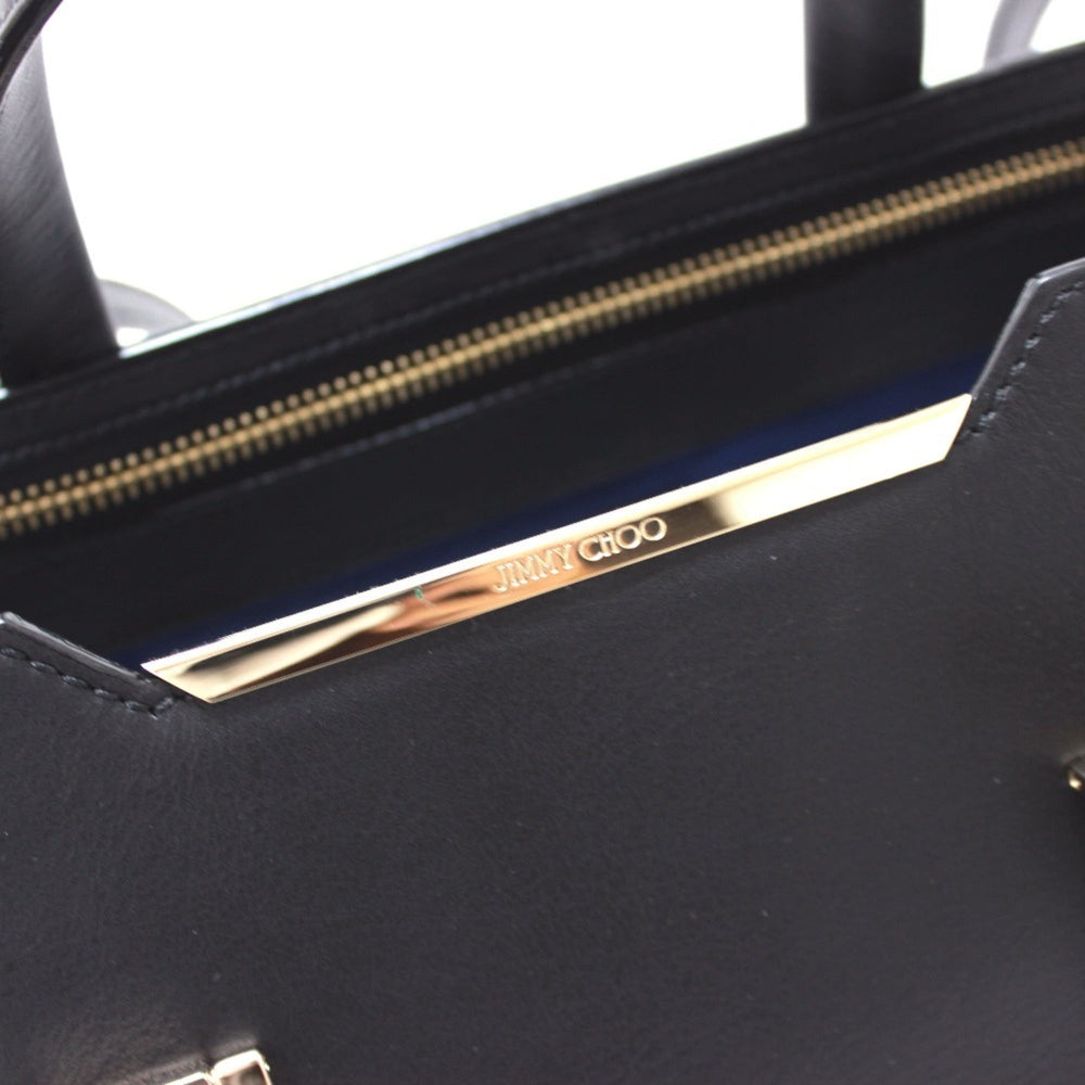 JIMMY CHOO Leopard handbag shoulder bag leather pony for women black — Like New