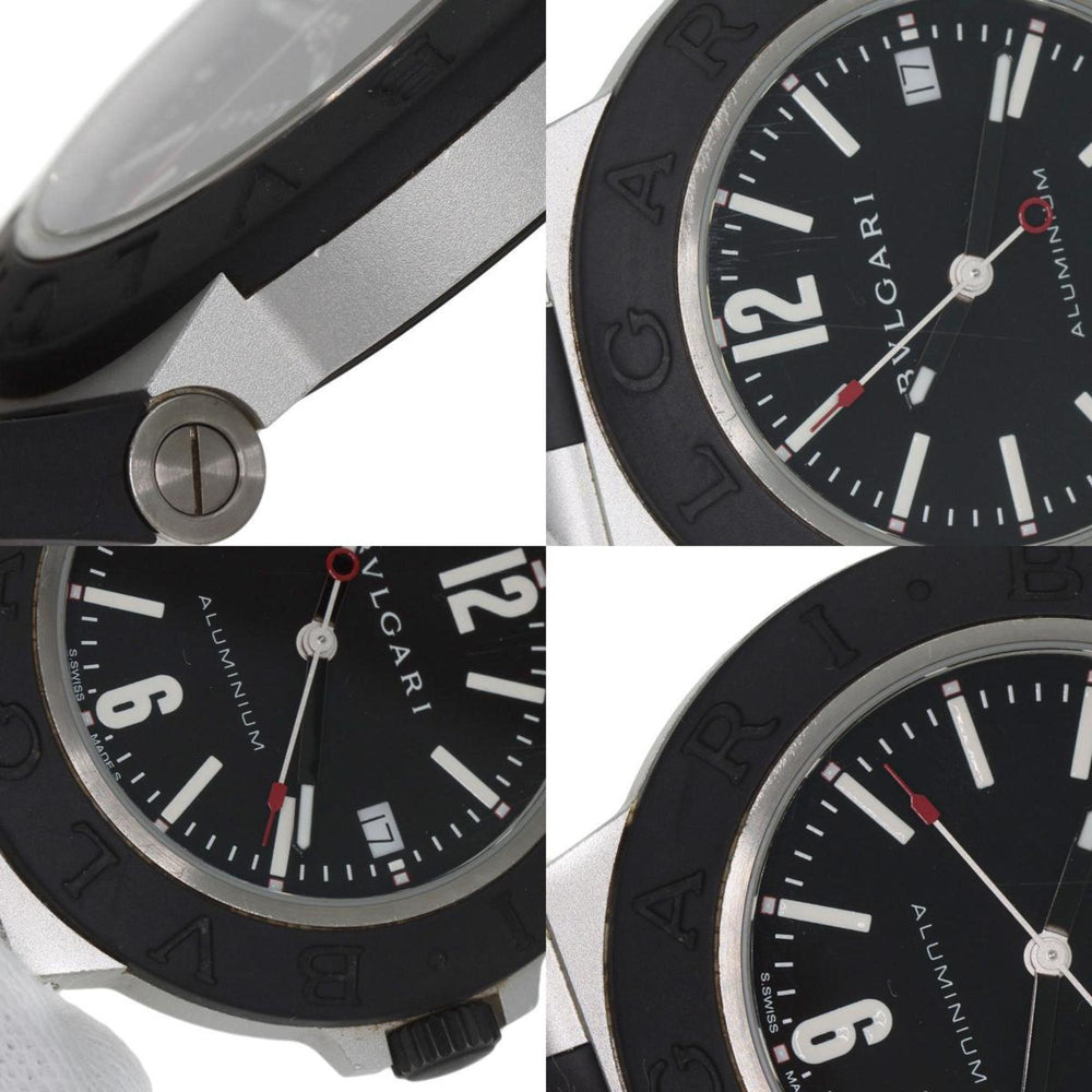 BVLGARI BB40AT Alum Date Watch Rubber Men's — Good
