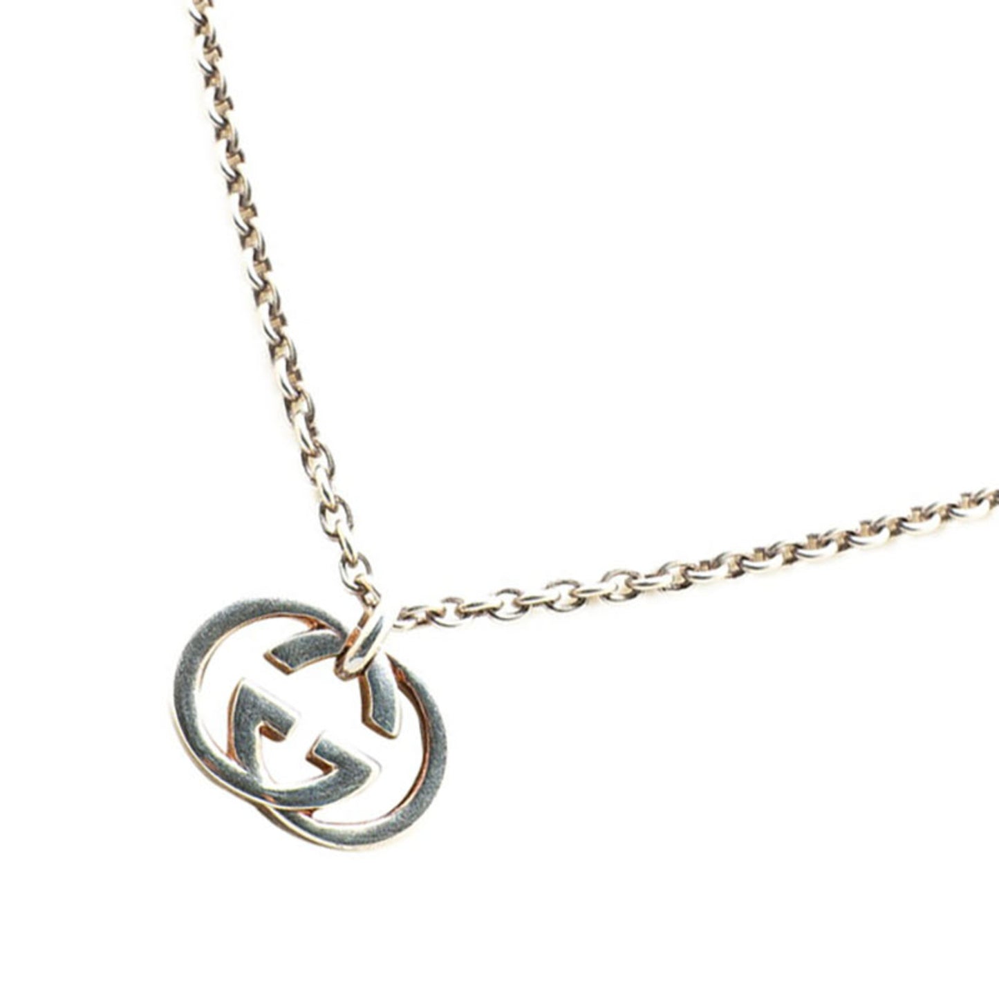 Gucci Interlocking G Chain Pendant Necklace 190484 SV925 Silver Women's GUCCI