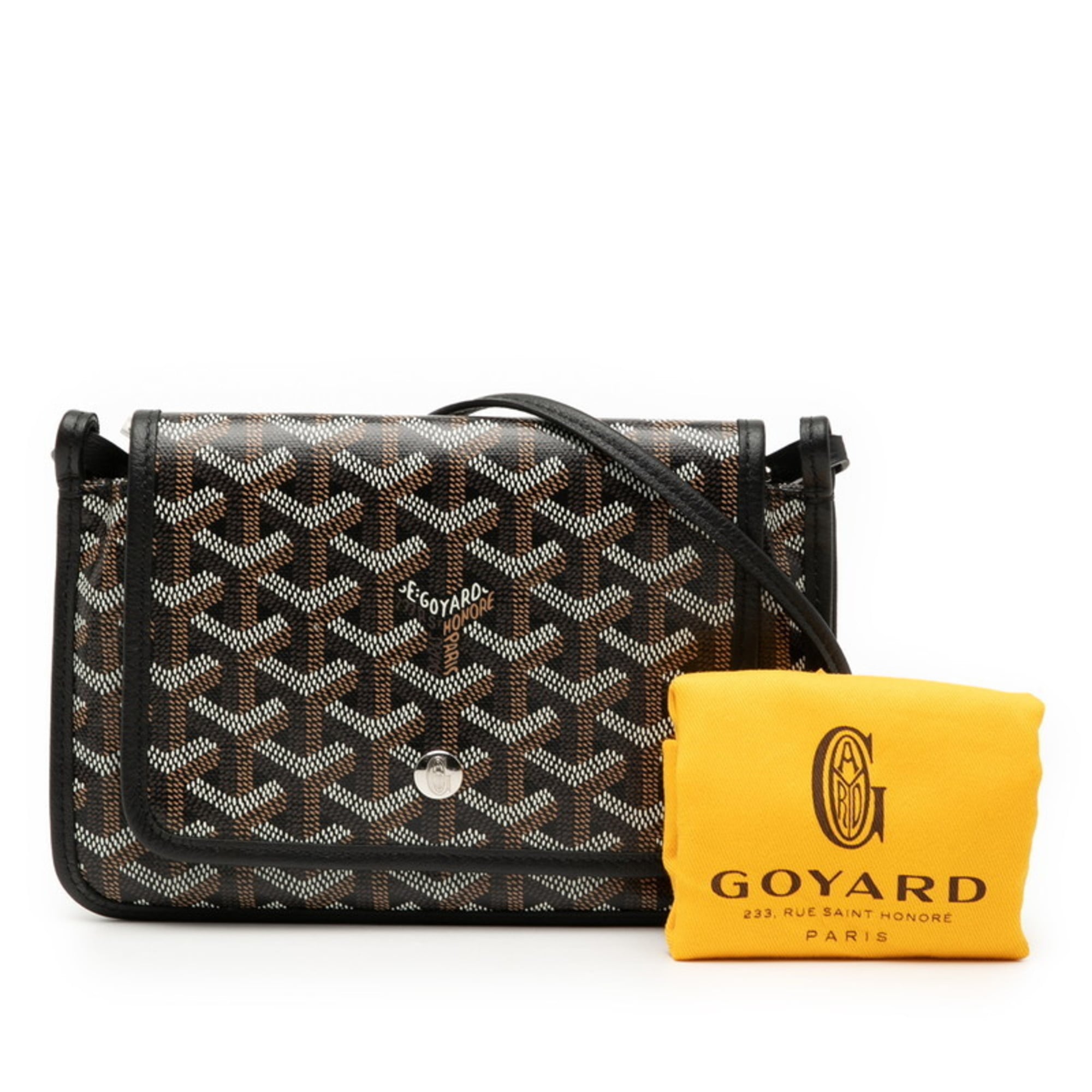 Goyard Plumet Shoulder Bag Pouch Wallet Black Multicolor Leather Women's GOYARD
