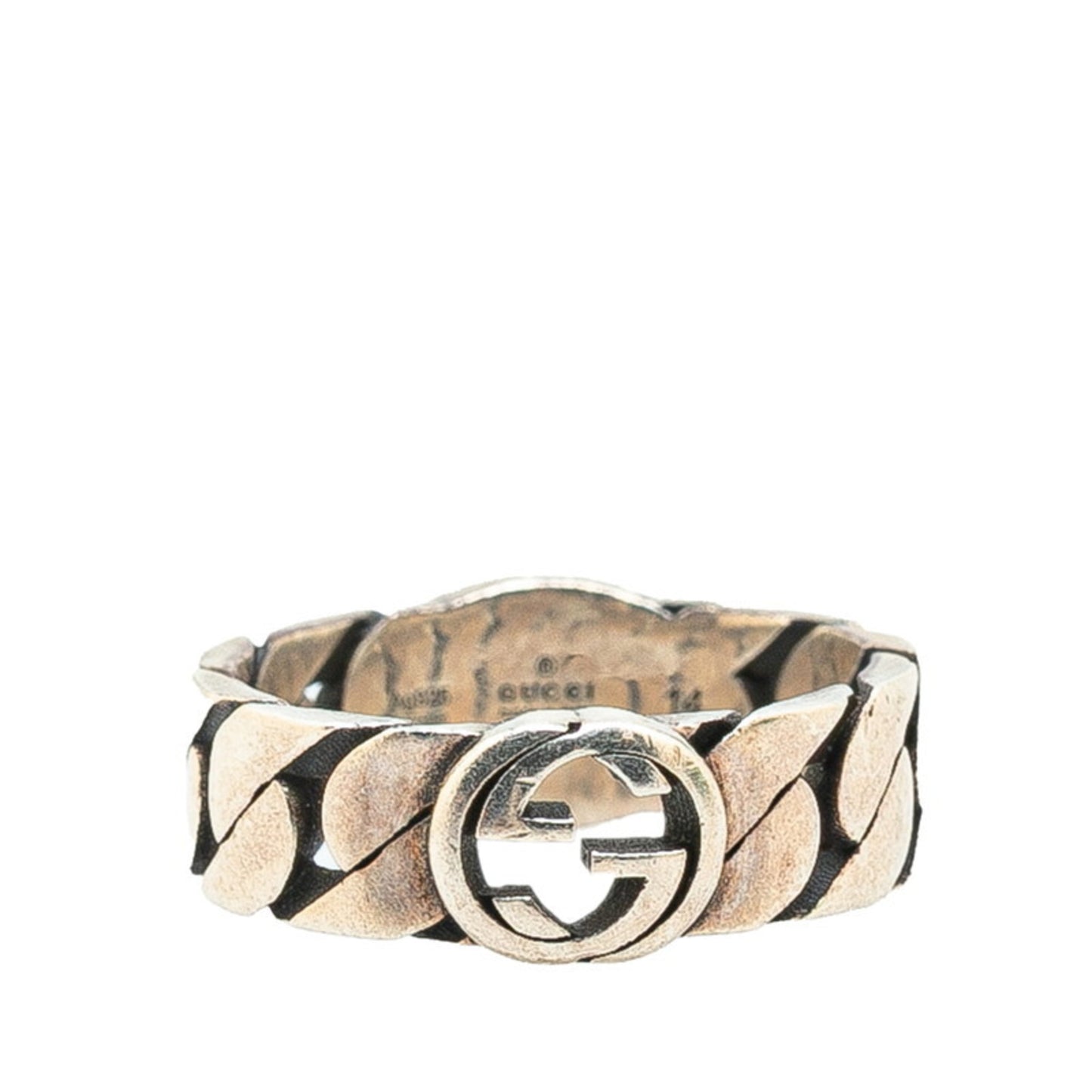 Gucci Interlocking G Ring #14 SV925 Silver Women's GUCCI
