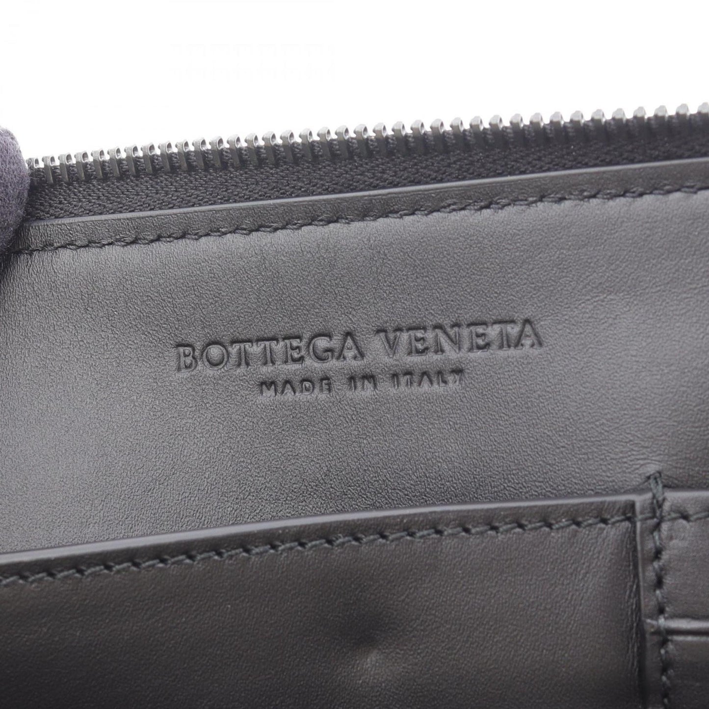 Bottega Veneta Intrecciato Leather Second Bag/Clutch Bag, Women's, Black, 493190
