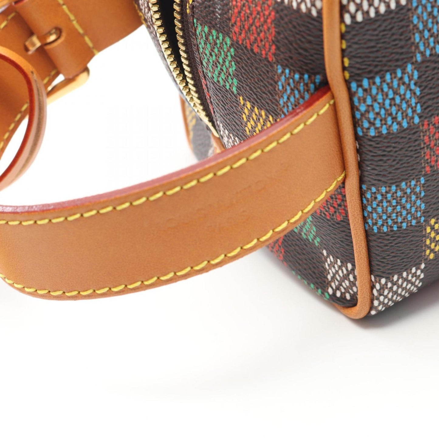 Louis Vuitton Locker Dopp Kit LV Birds Damier Second Bag/Clutch Bag, Coated Canvas and Leather, Men's, Brown Multicolor, N00151