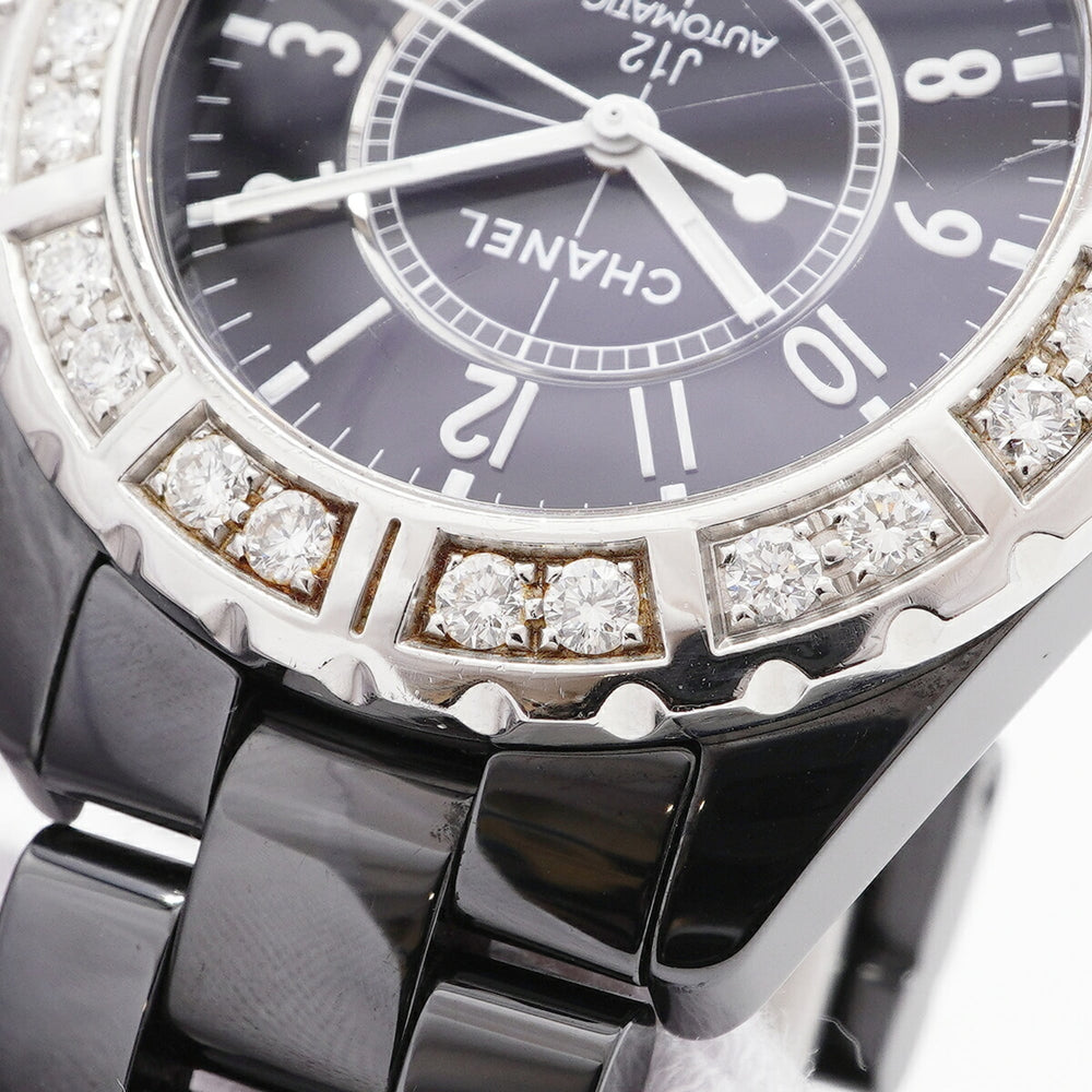 Chanel J12 Diamond Bezel H1174 Black Dial Men's Watch — Good