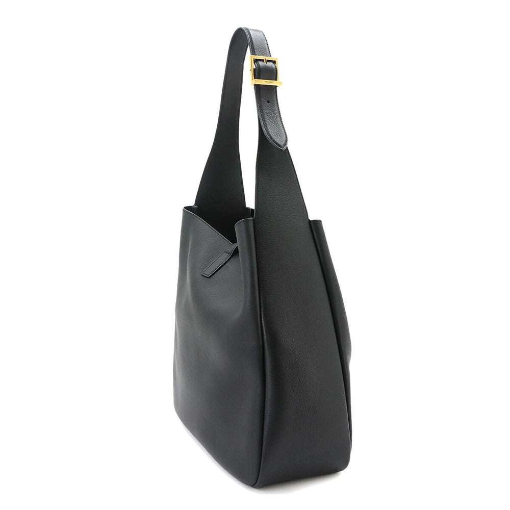 Saint Laurent LE 5 A 7 Soft Large Shoulder Handbag Leather Black 753837 Bag — New - Store Return