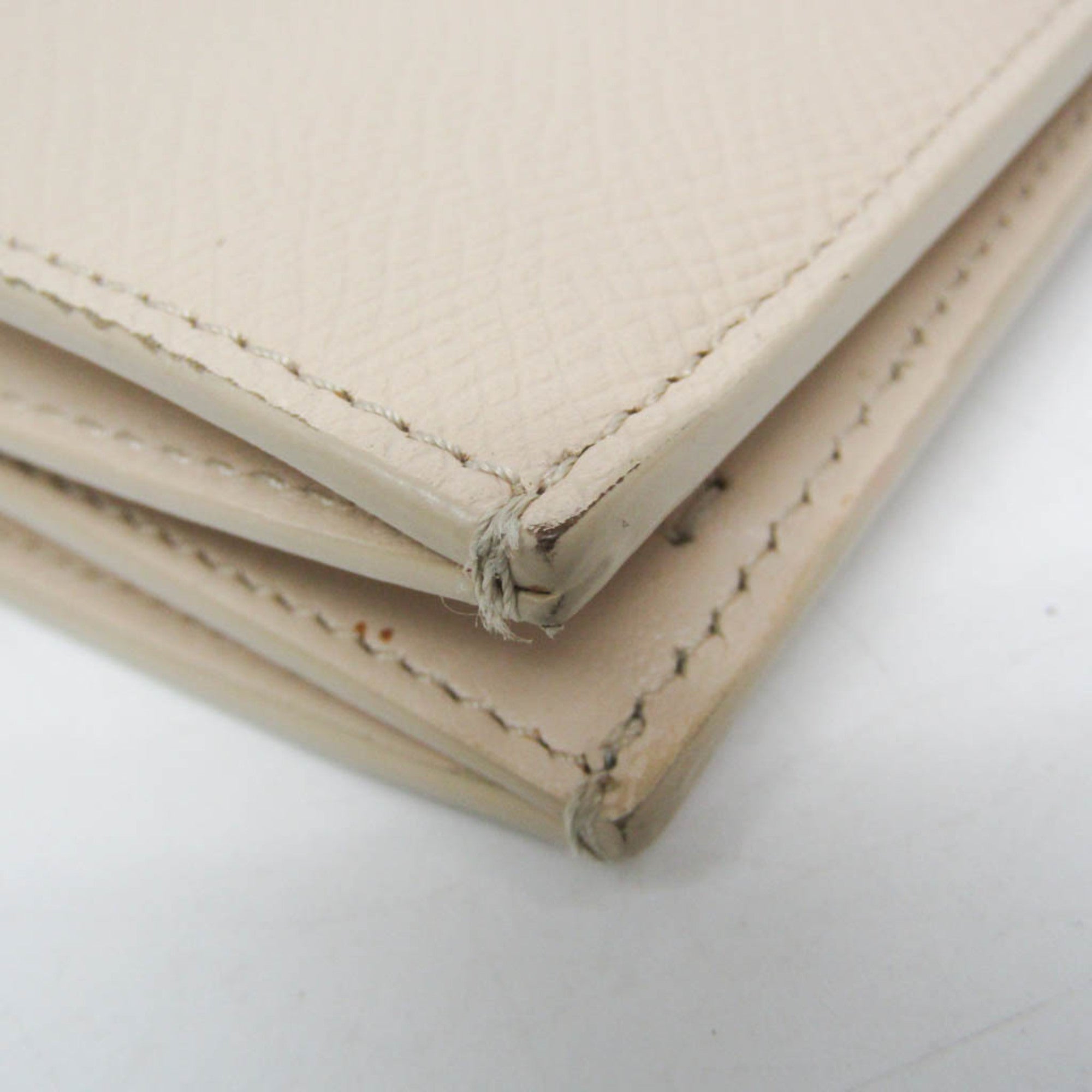 Celine Large Strap Wallet 10B633 Women's  Calfskin Long Wallet (bi-fold) Light Beige