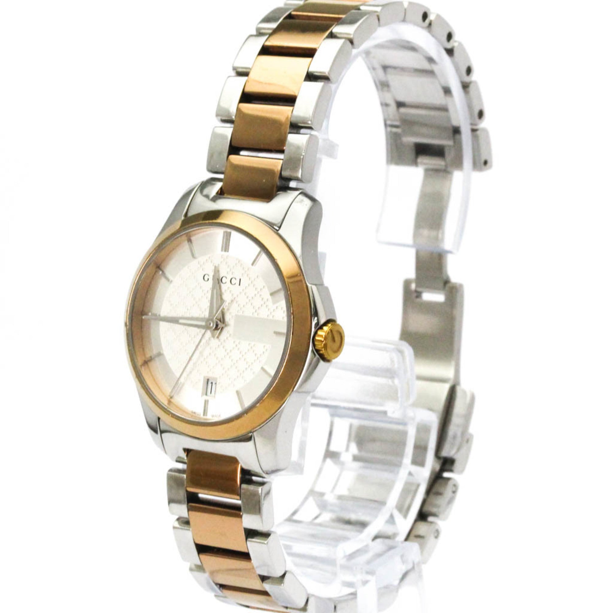 GUCCI G-Timeless Pink Gold Plated Steel Quartz Ladies Watch YA126528 126.5 — Good