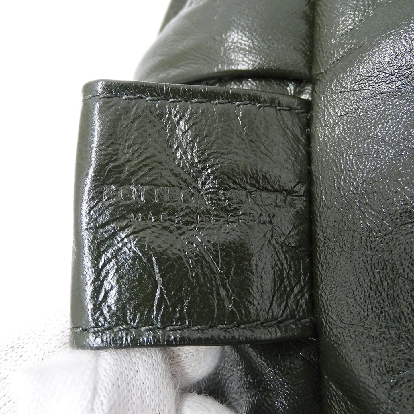 Bottega Veneta Men's Designer Backpack in Dark Green Lambskin