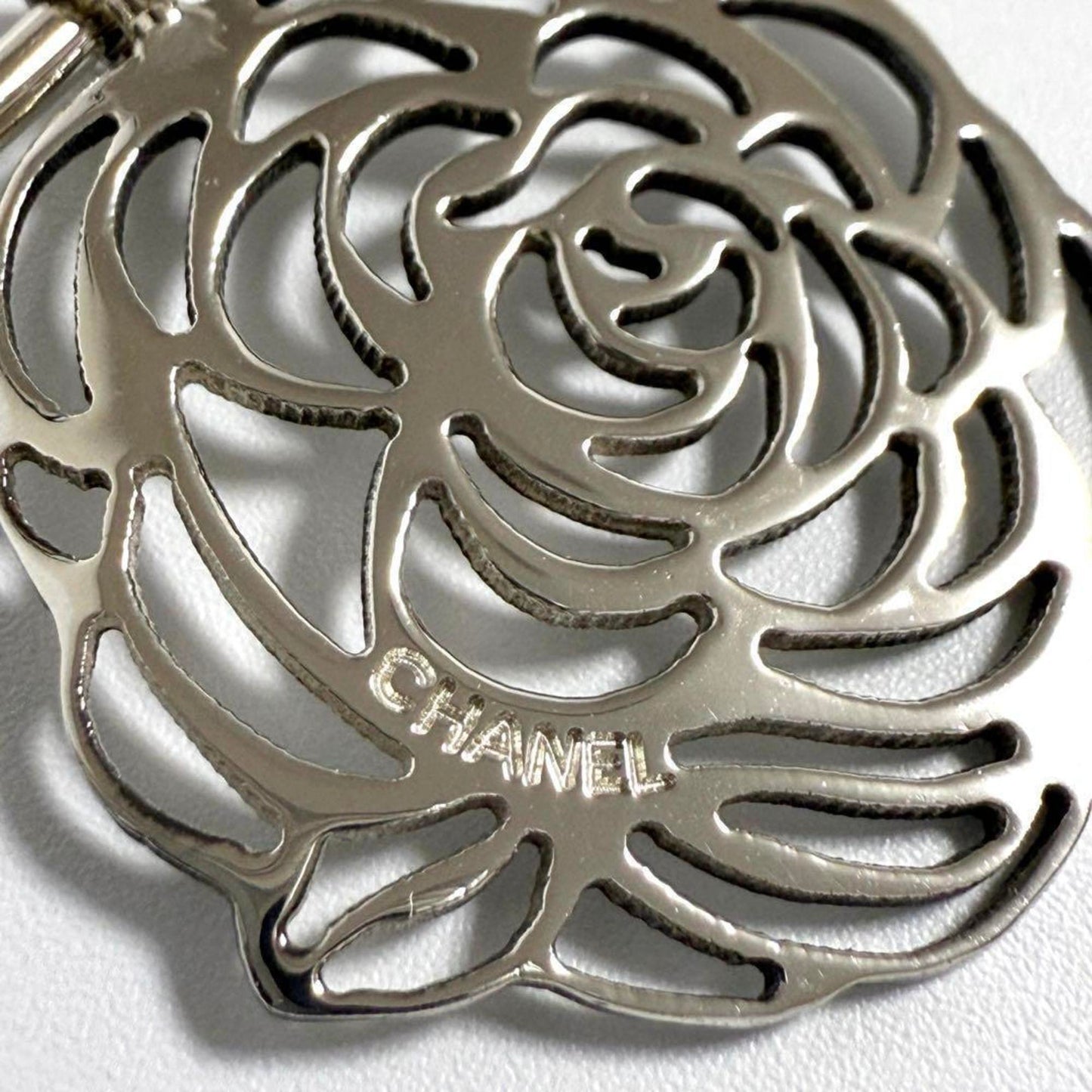 Chanel camellia pendant necklace choker in 925 silver