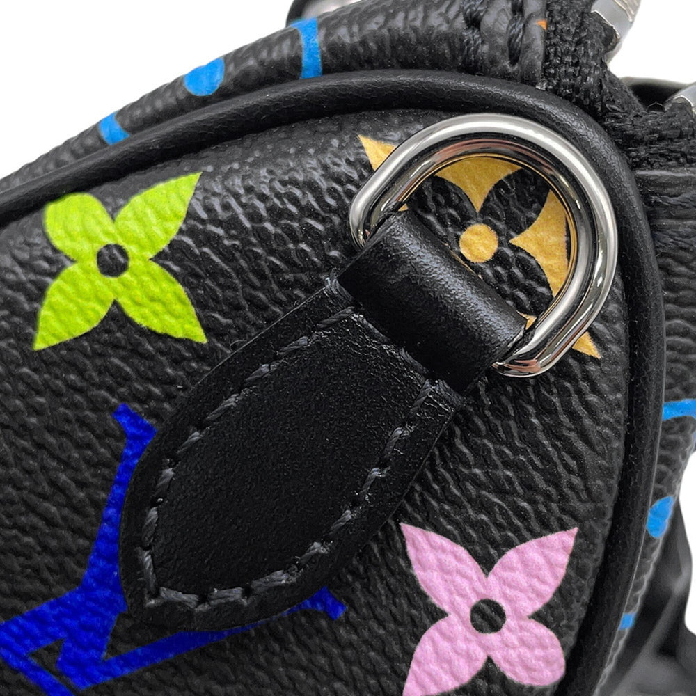Louis Vuitton handbag, Monogram Multicolor LV X™ Nano Speedy M13406, 2-way design by Takashi Murakami, black, handbag for women, LOUIS VUITTON — Like New