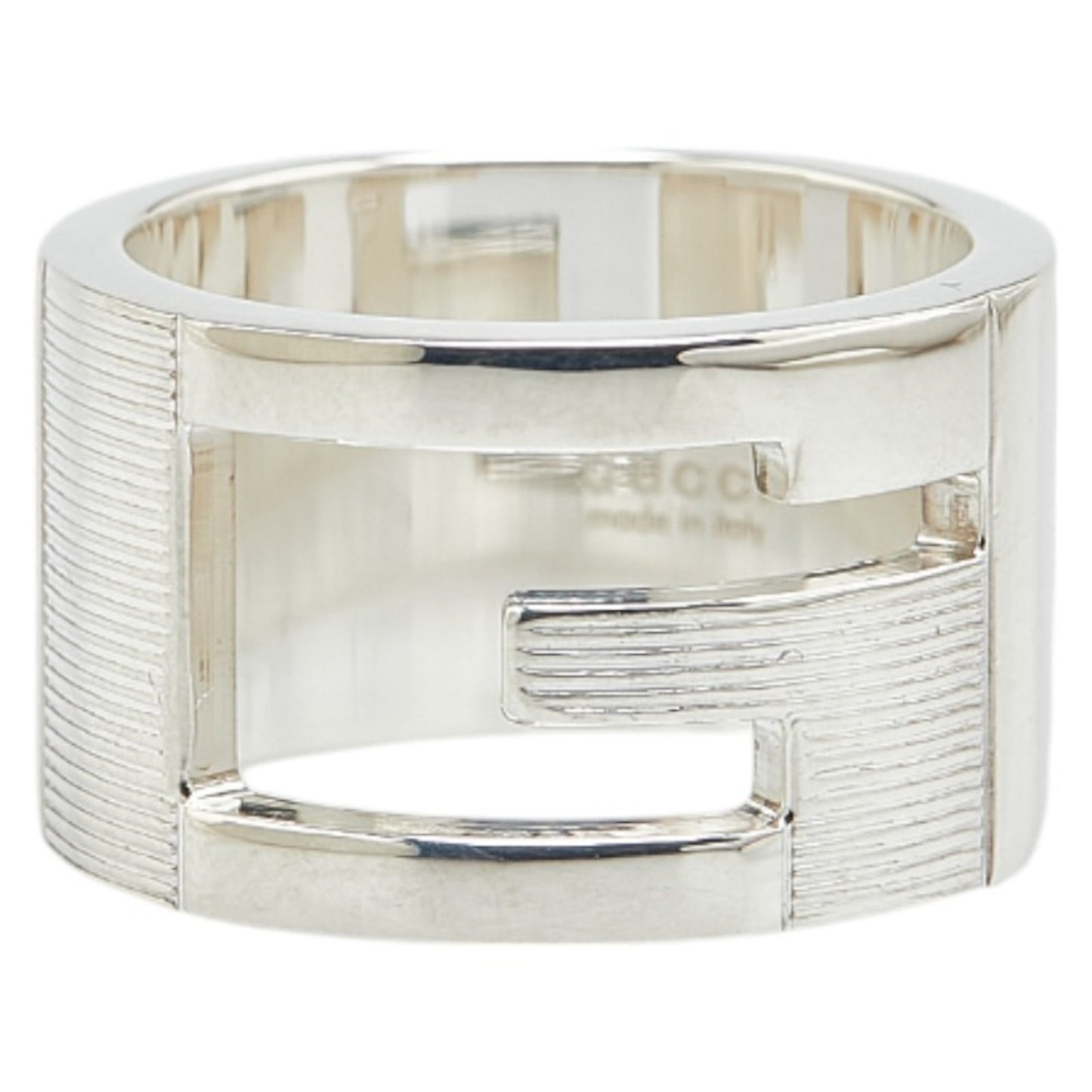 Gucci Cutout G Logo Ring #11 SV925 Silver Women's GUCCI