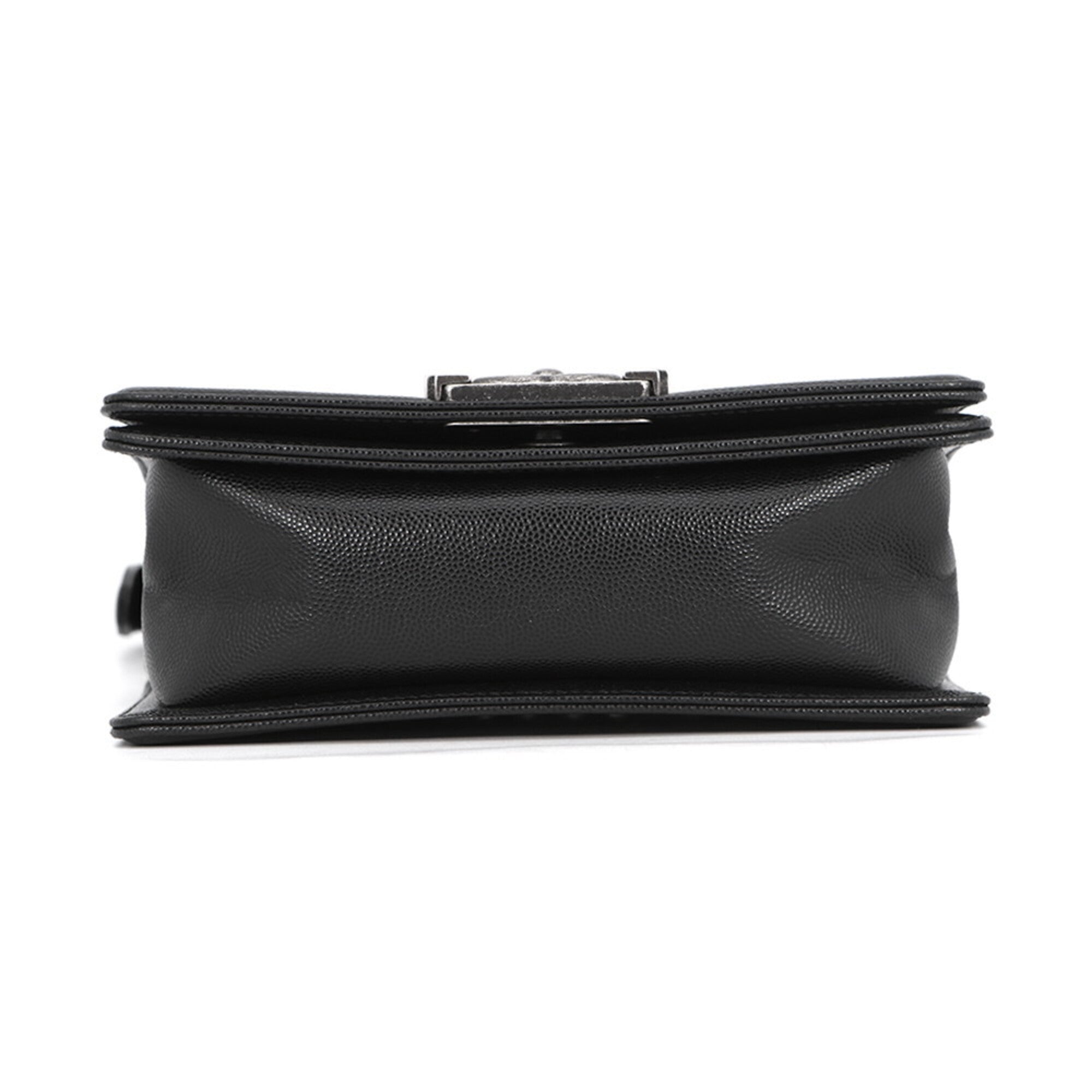 Chanel Chain Shoulder Bag Matelassé Coco Mark Boy Small Caviar Skin A67085 CHANEL Black Handbag Women's — Like New