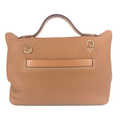 HERMES Sac 24, and Van Quatre 29 bags, 2-way handbags shoulder Togo, men's women's, gold, like new — Like New