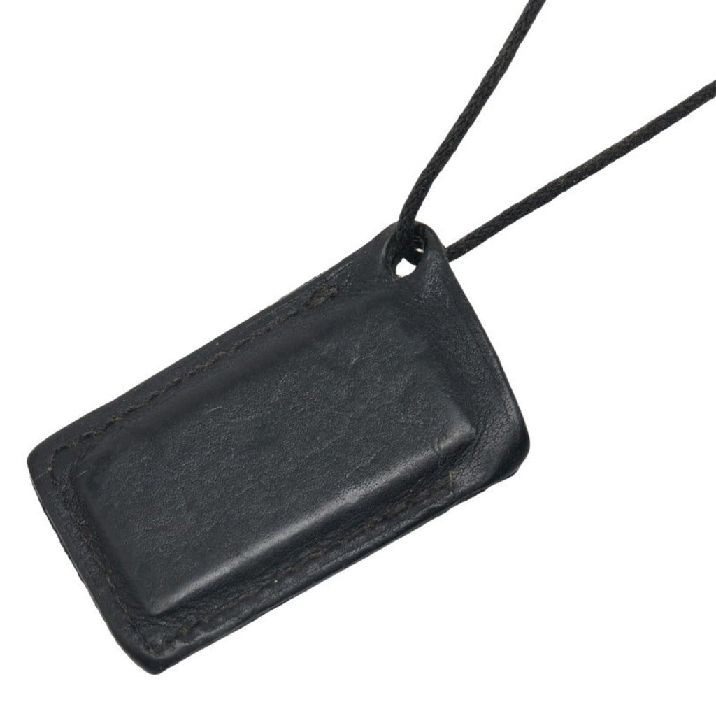 Hermes Symbol 2001 Pair Necklace in Silver, Black Leather and Metal for Women