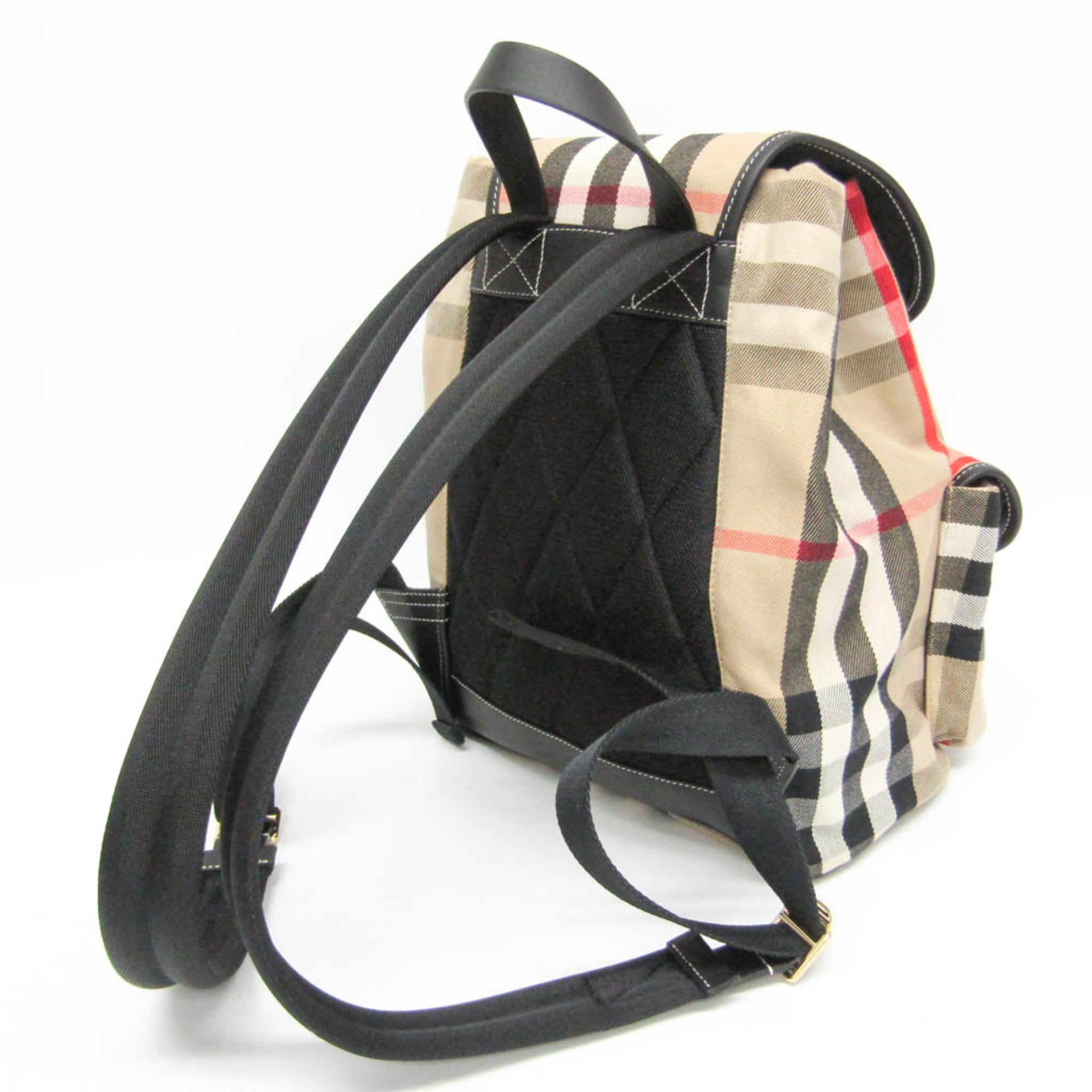 Burberry ENFILD 81231011 Women's Cotton Canvas,Leather Backpack Black,Brown — Like New
