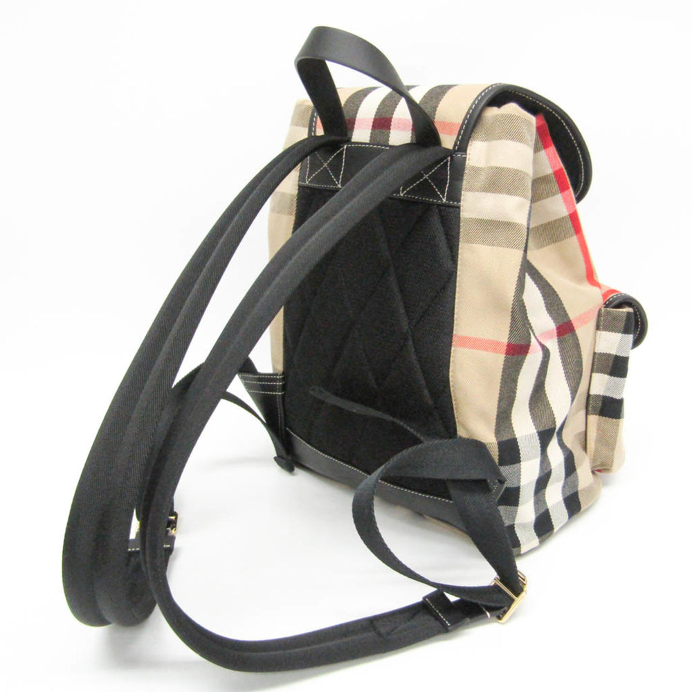 Burberry ENFILD 81231011 Women's Cotton Canvas,Leather Backpack Black,Brown — Like New